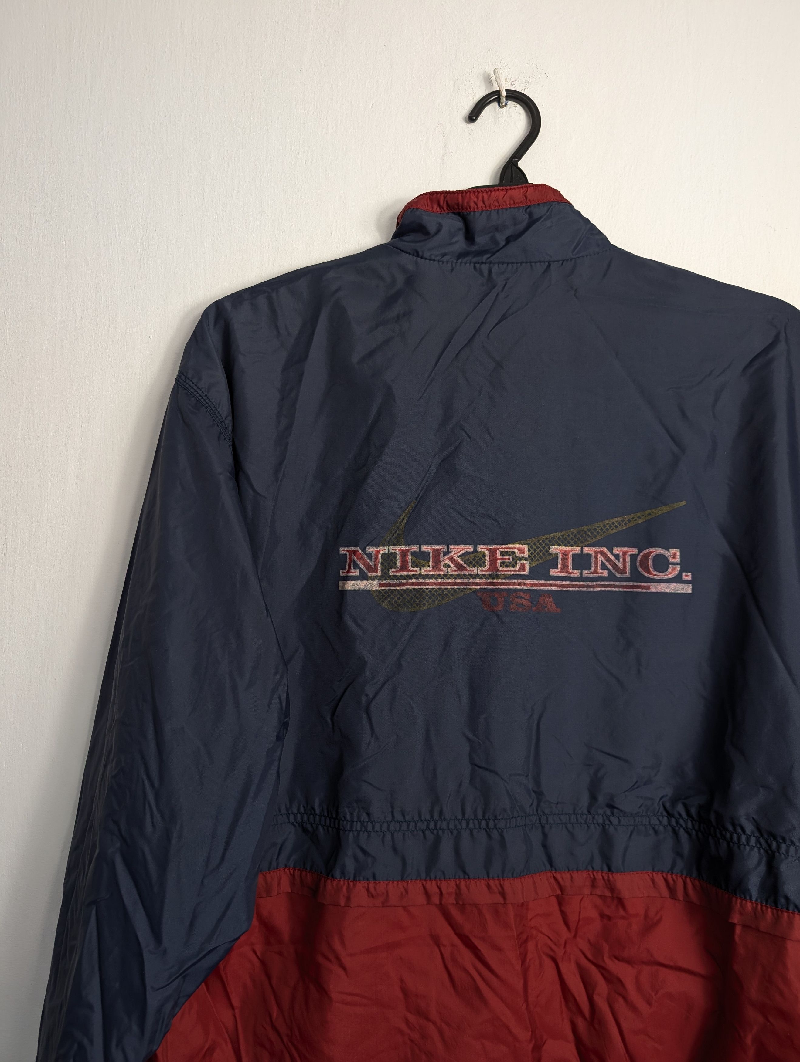 Nike Nike Vintage 90s Windbreaker Jacket Navy Burgundy Y2K Boxy Size US M / EU 48-50 / 2 - 6 Thumbnail