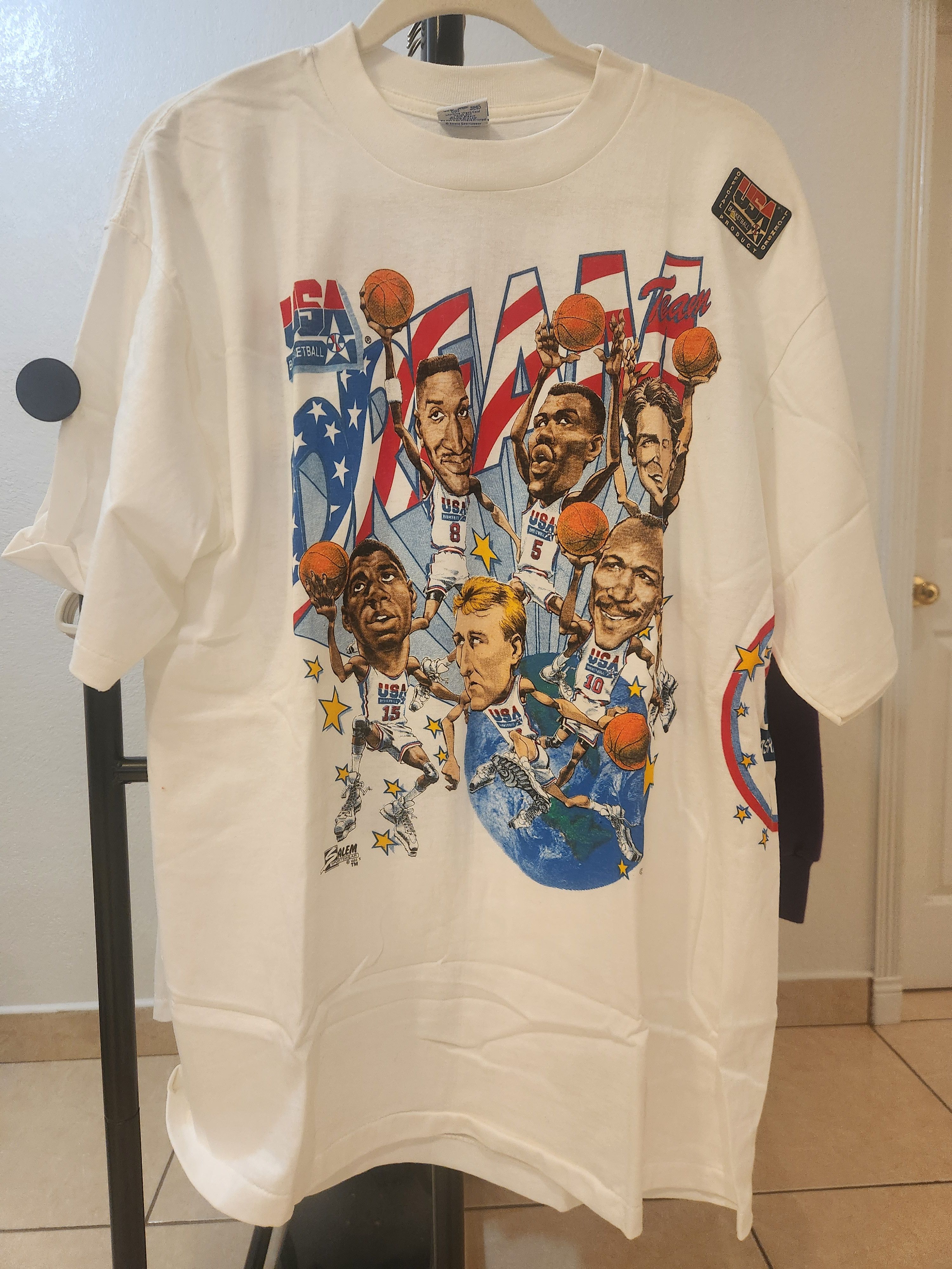 Salem Sportswear 1992 basketball Dreamteam Vintage Shirt Single Stitch Size US XL / EU 56 / 4 - 1 Thumbnail