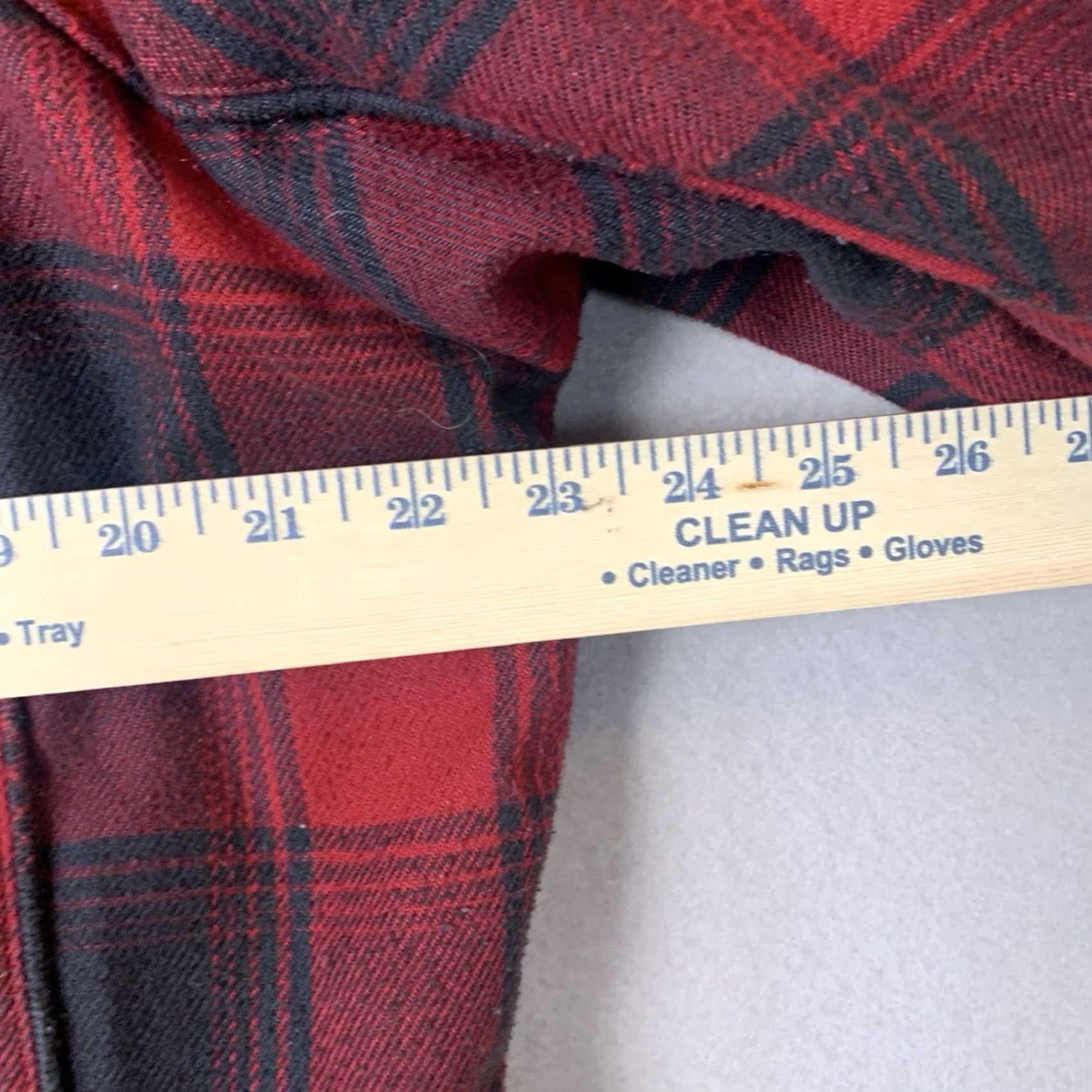 Vintage VINTAGE Cabela's Coat XL Mens Buffalo Check Primaloft Hooded Wool-Polyester Jacket (Mid-Length) Red Black Windproof Pockets 80s 90s Outdoors Mens Size US XL / EU 56 / 4 - 7 Thumbnail