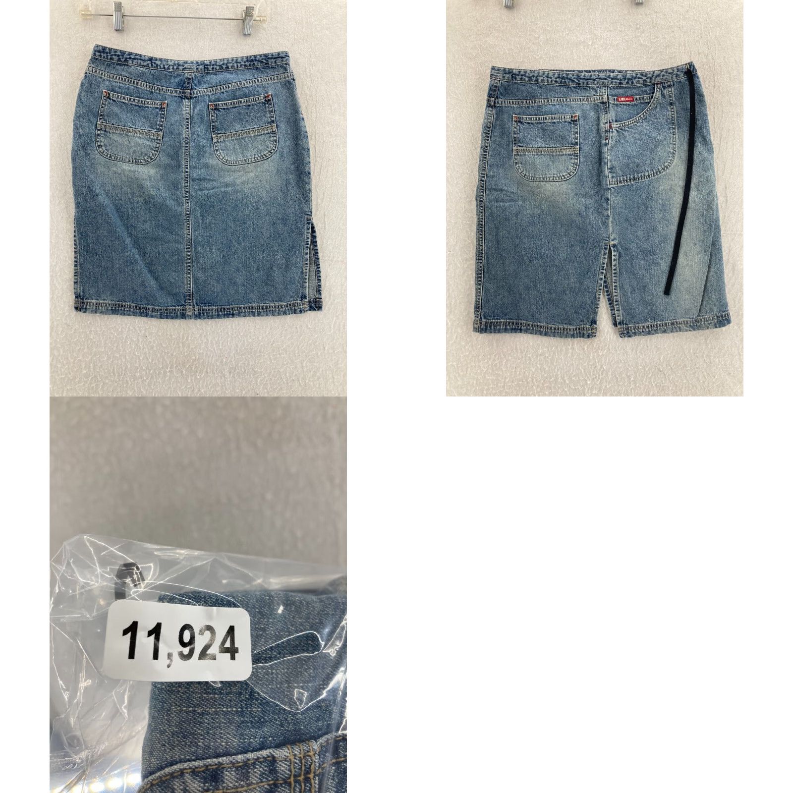 Vintage VINTAGE UNIONBAY Skirt Womens 9 Midi Blue Denim Light Wash Jeans Cotton Lace Pockets Y2K 90s? Size 30" / US 8 / IT 44 - 8 Thumbnail