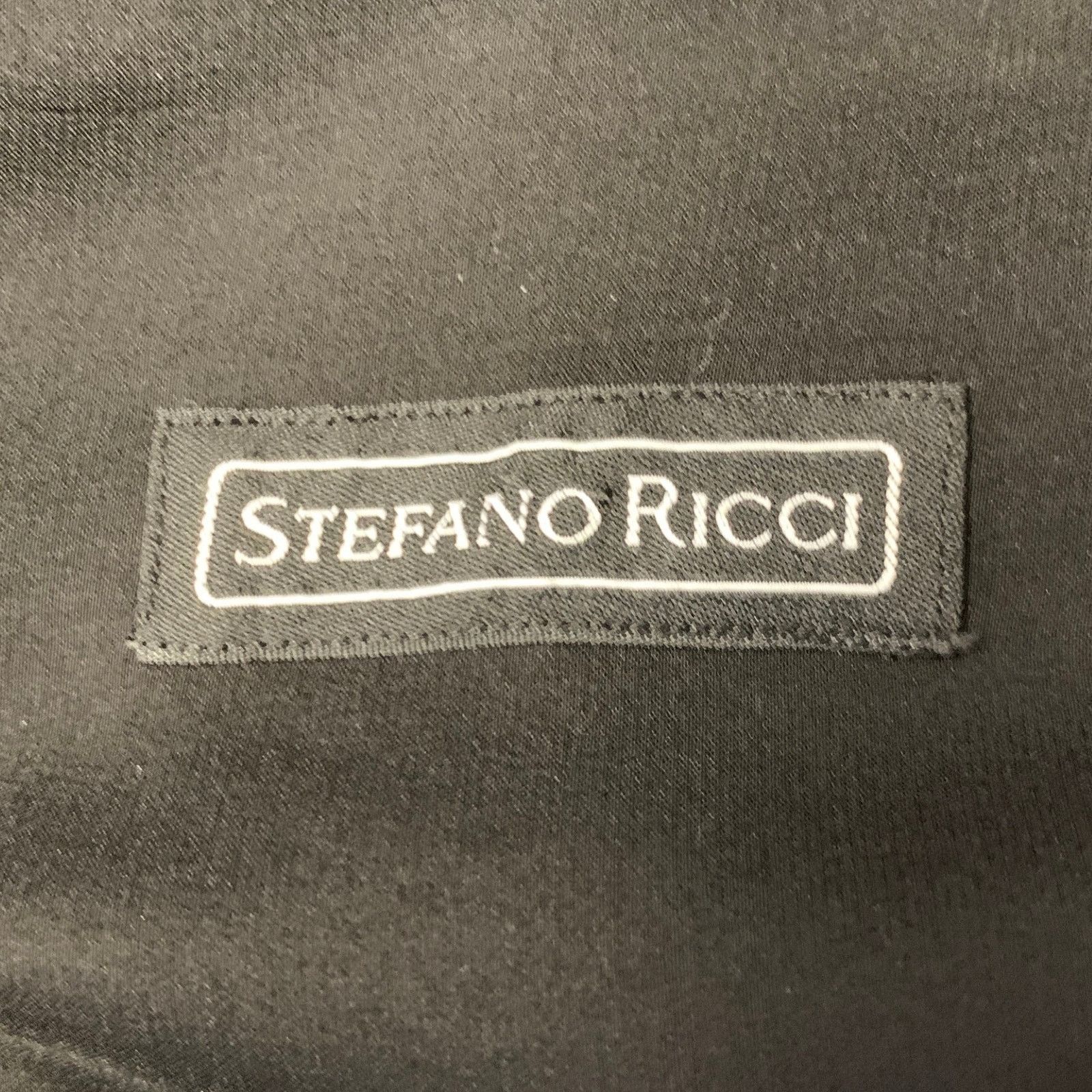 Stefano Ricci STEFANO RICCI XL Black Silk Hidden Placket Long Sleeve Shirt Size 44L - 5 Thumbnail