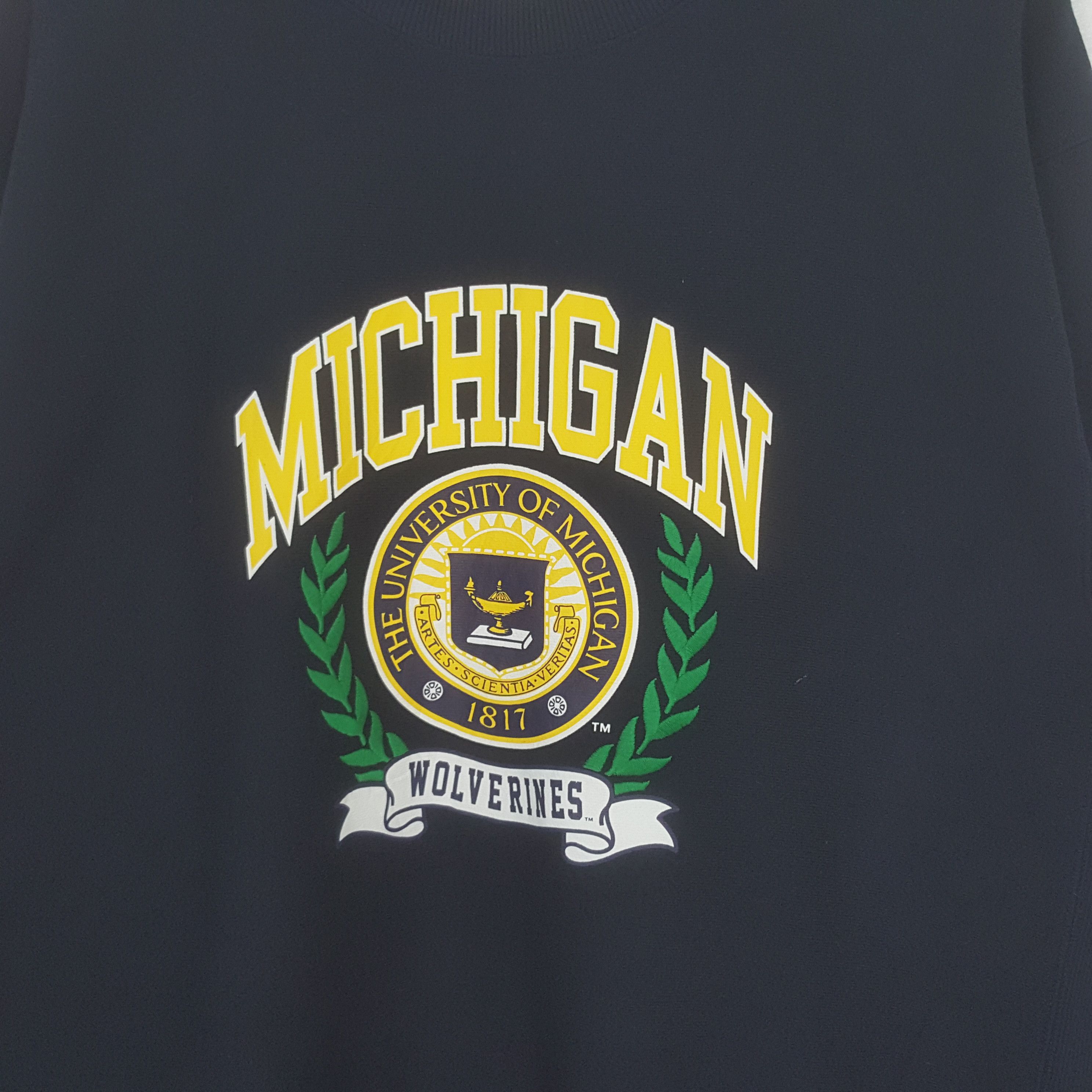 GU Vintage Michigan University Promo Sweatshirt C324N13 Size US L / EU 52-54 / 3 - 2 Thumbnail