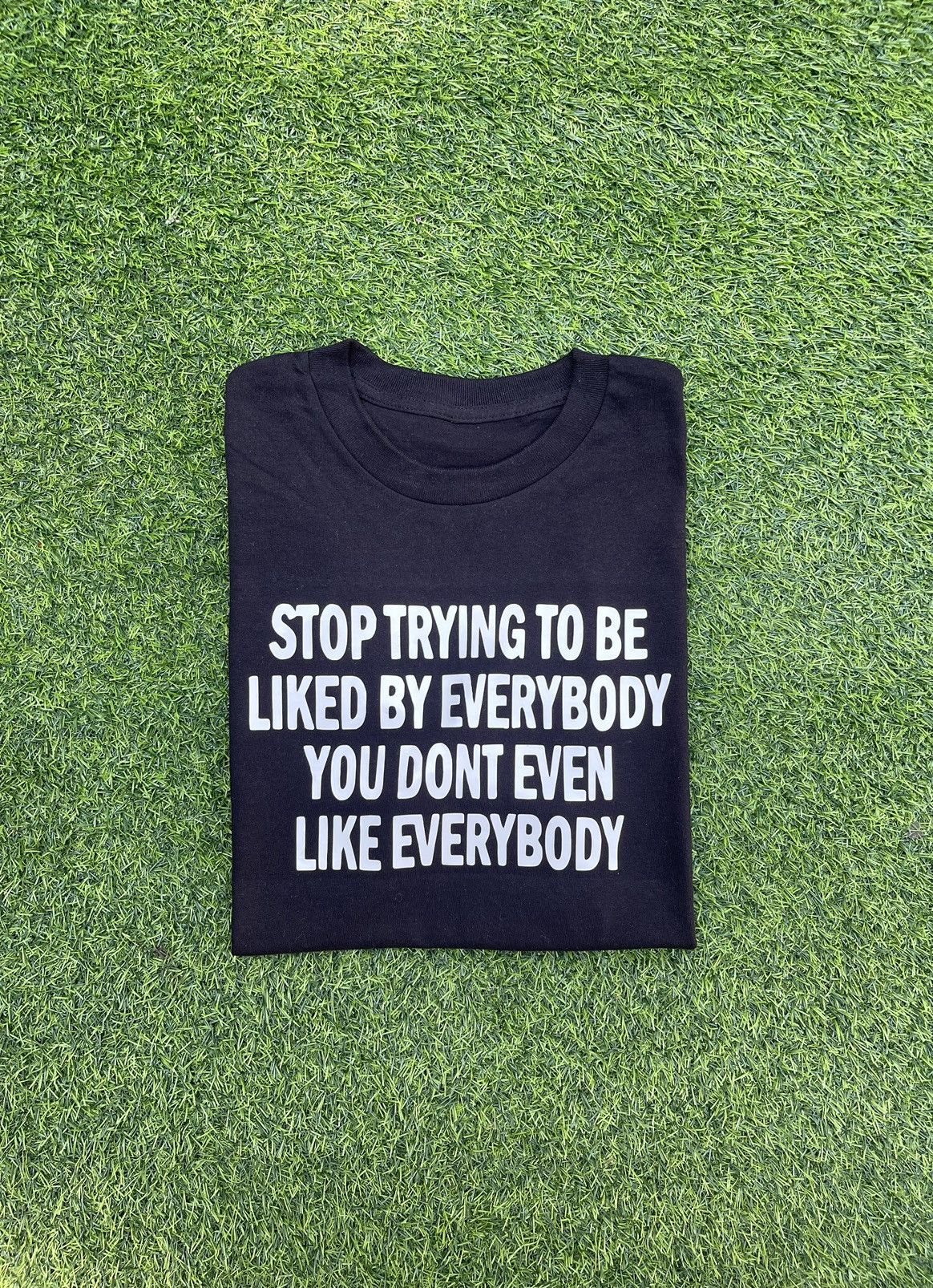 Vintage STOP TRYING TSHIRT Size US L / EU 52-54 / 3 - 1 Thumbnail
