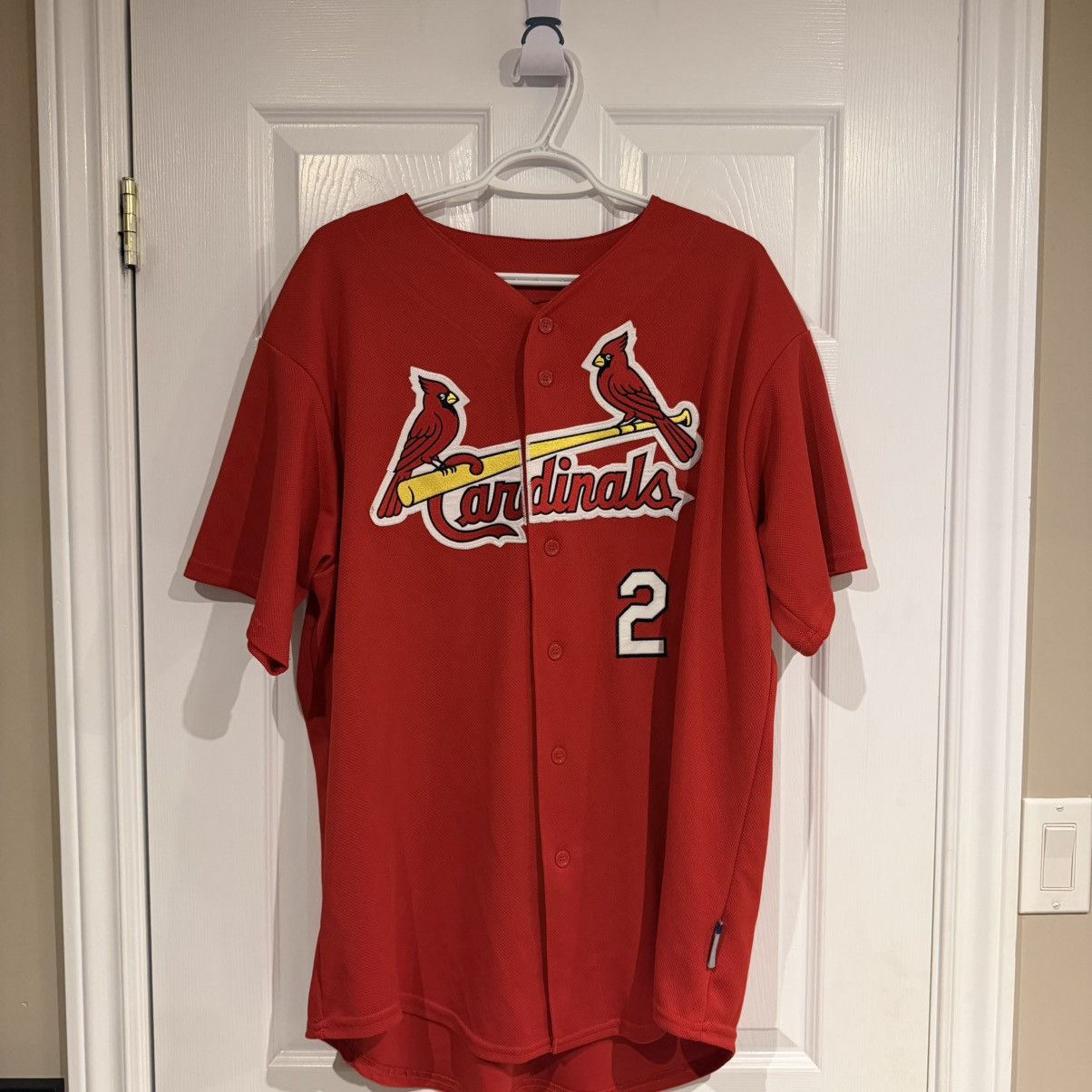Majestic St. Louis Cardinals Majestic Jersey Red Mens L MLB Vintage Size US L / EU 52-54 / 3 - 10 Thumbnail