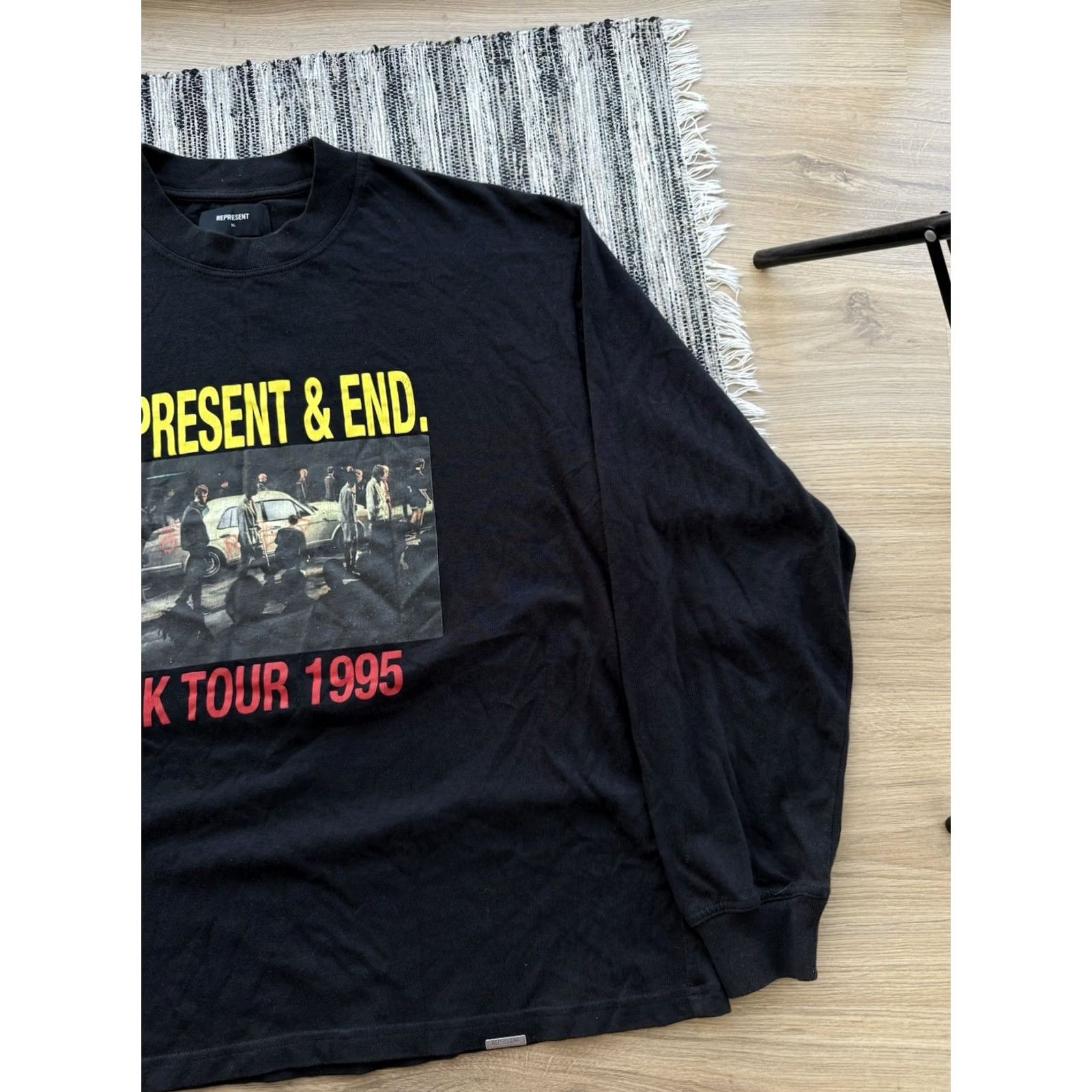 Vintage VINTAGE REPRESENT THE SPIRITS END TOUR Manchester Long Sleeve Rock Black XL Shirt Mens Size US XL / EU 56 / 4 - 4 Thumbnail