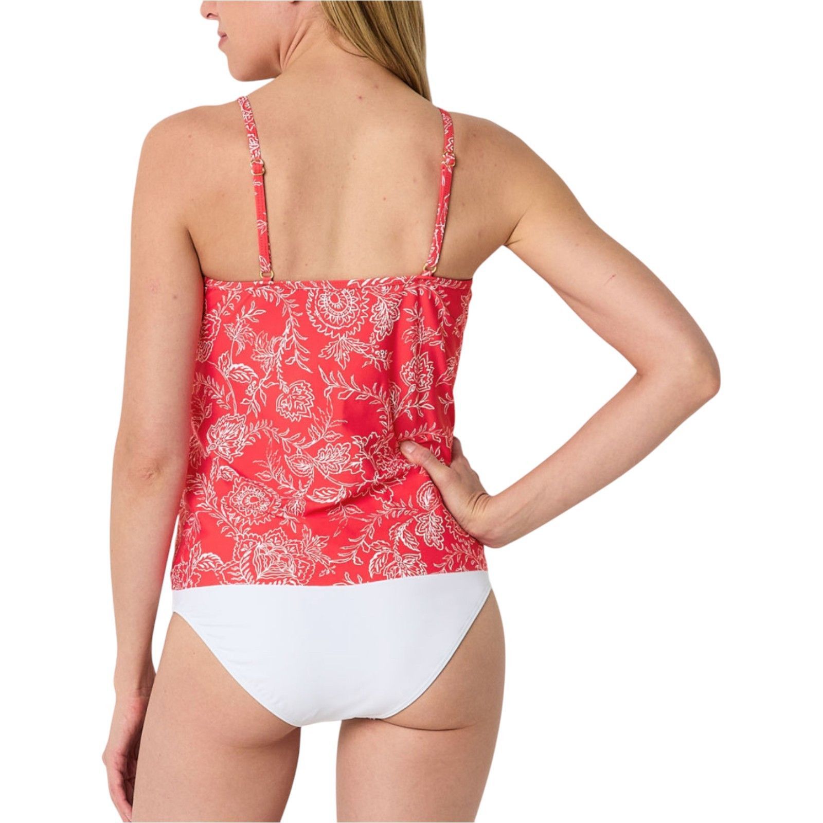 Other Liz Claiborne - Women's Lined Paisley Tankini Swimsuit Top - Size ONE SIZE - 2 Thumbnail