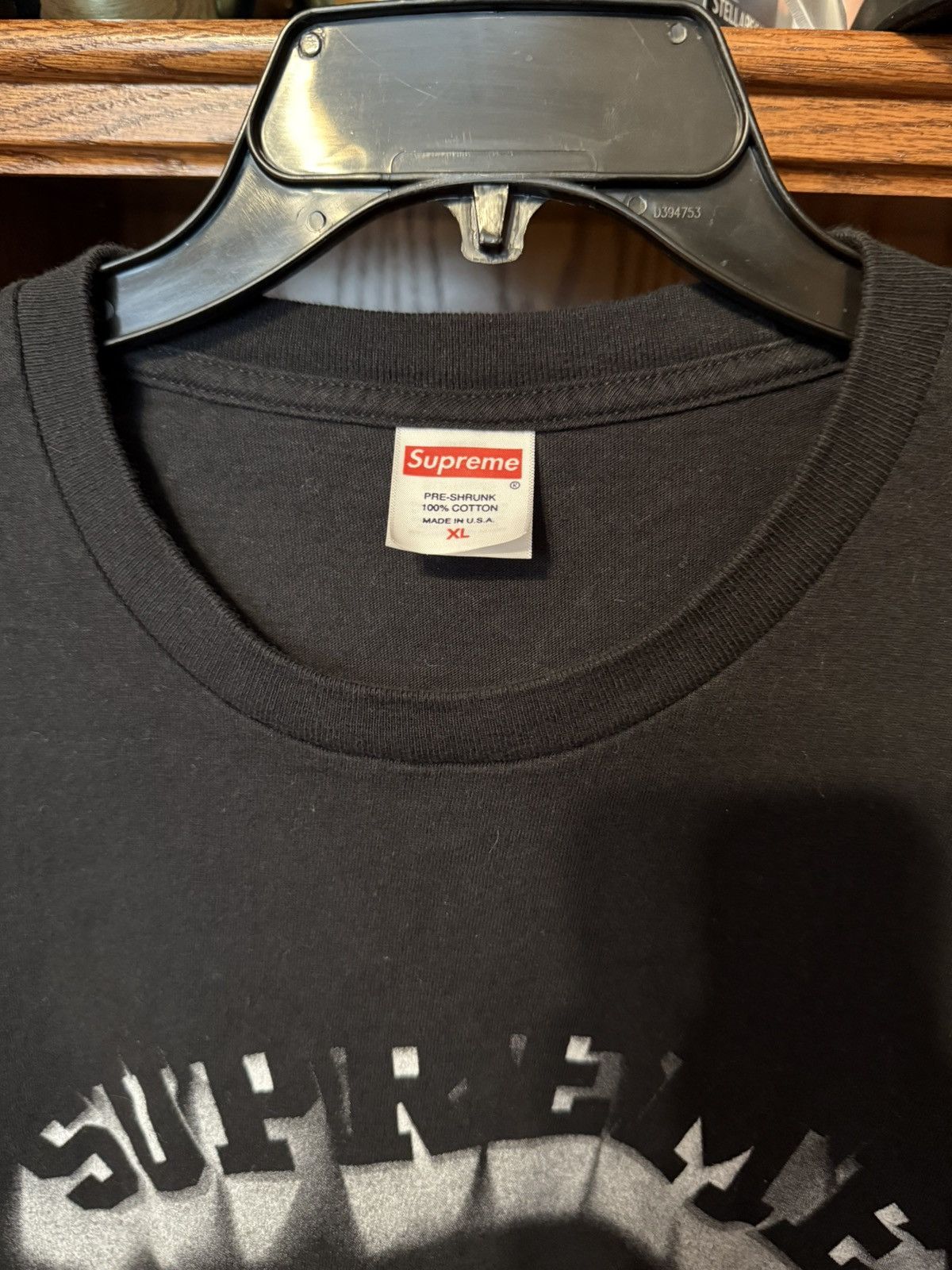 Supreme Supreme Shadow Tee Black Size US XL / EU 56 / 4 - 2 Thumbnail