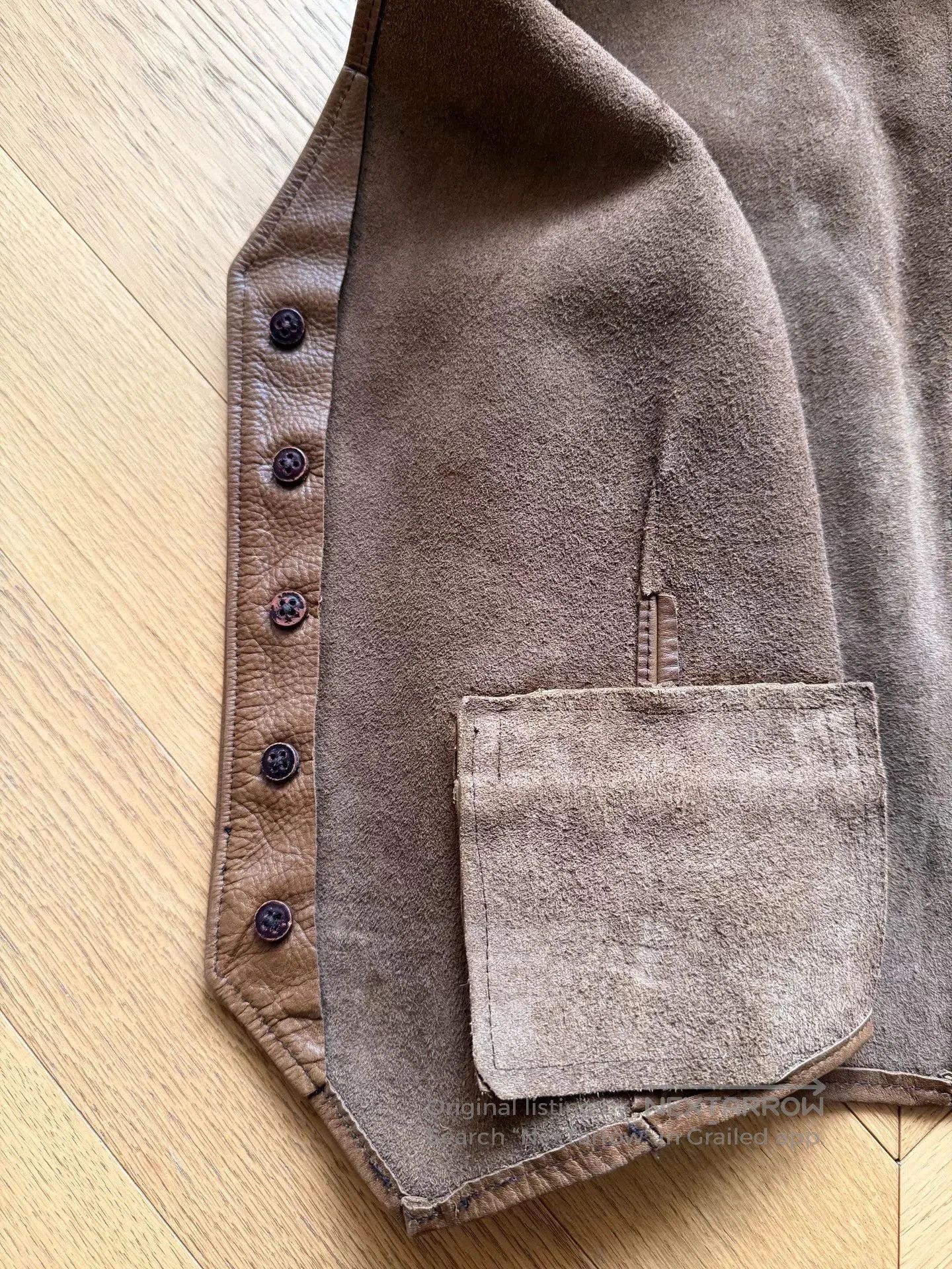 RRL Ralph Lauren RRL Vintage Brown Leather Vest for Men. Size US M / EU 48-50 / 2 - 6 Thumbnail