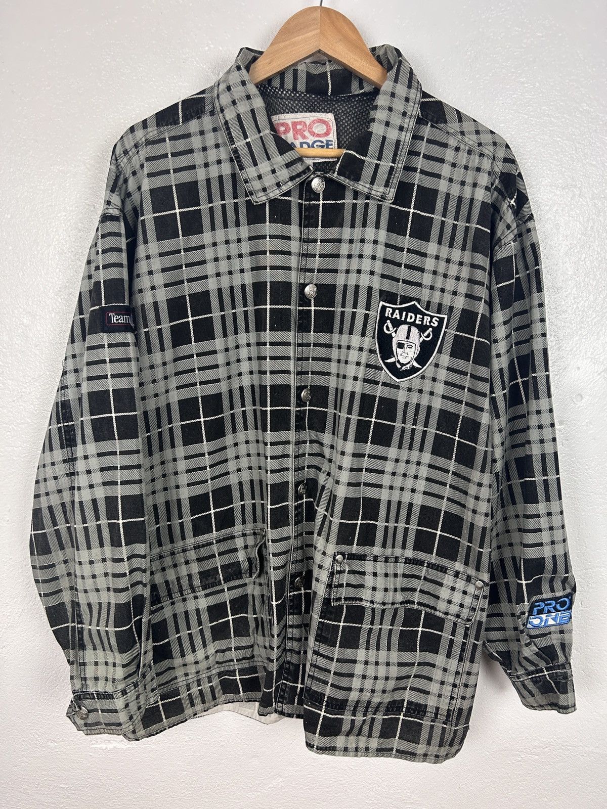 NFL 80s Vintage 1983 Salesman Sample 1of1 NFL LA Raiders Jacket Size US L / EU 52-54 / 3 - 1 Thumbnail