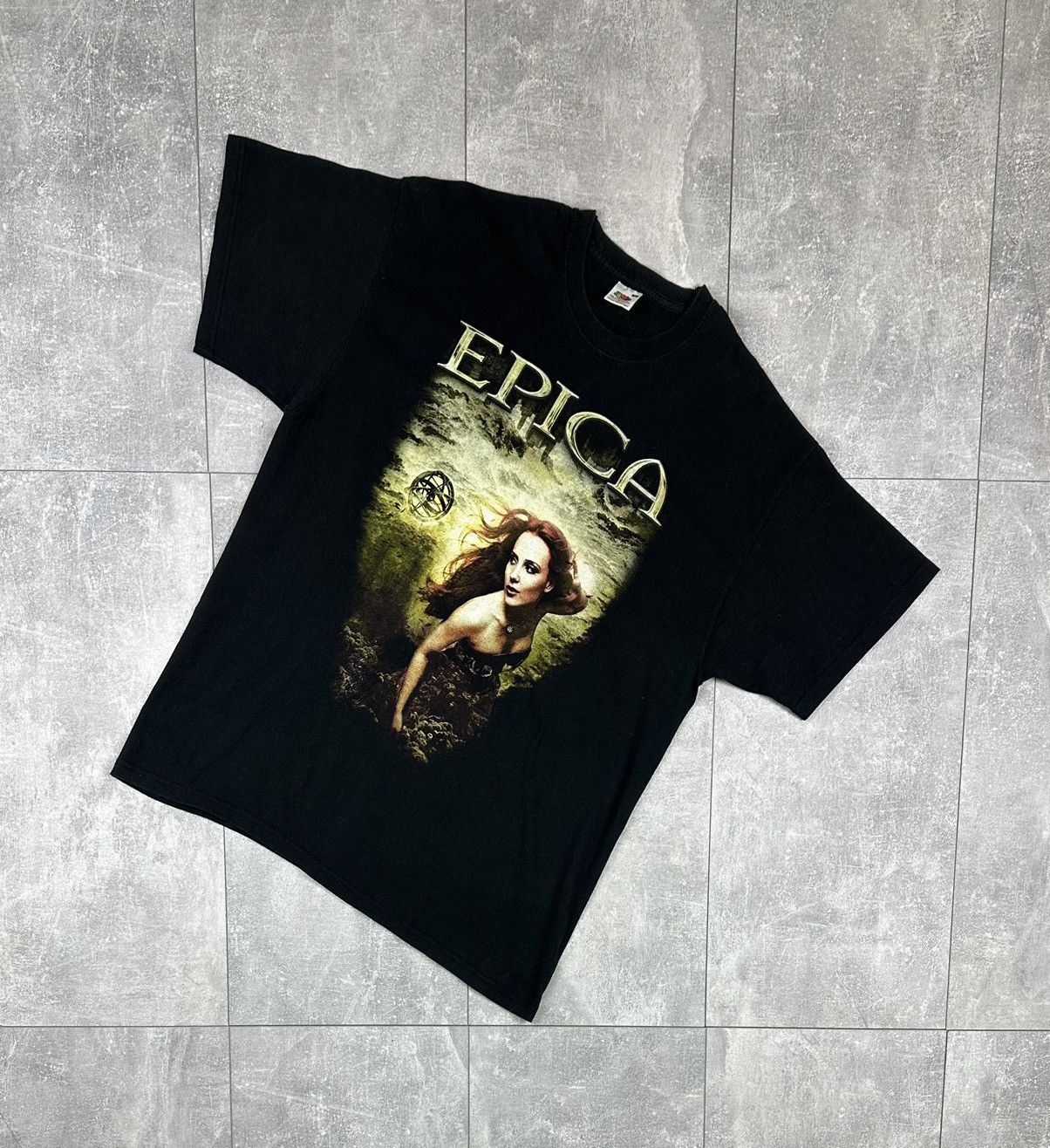 Fruit Of The Loom Epica Turne Band Music Vintage T-Shirt Size US XL / EU 56 / 4 - 2 Thumbnail