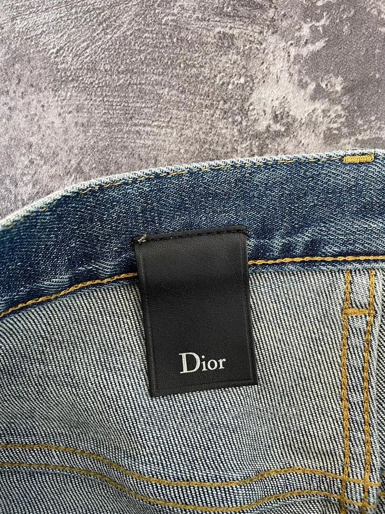 Dior Dior Light blue water-washed cat whisker back single zippe Size US 28 / EU 44 - 3 Thumbnail