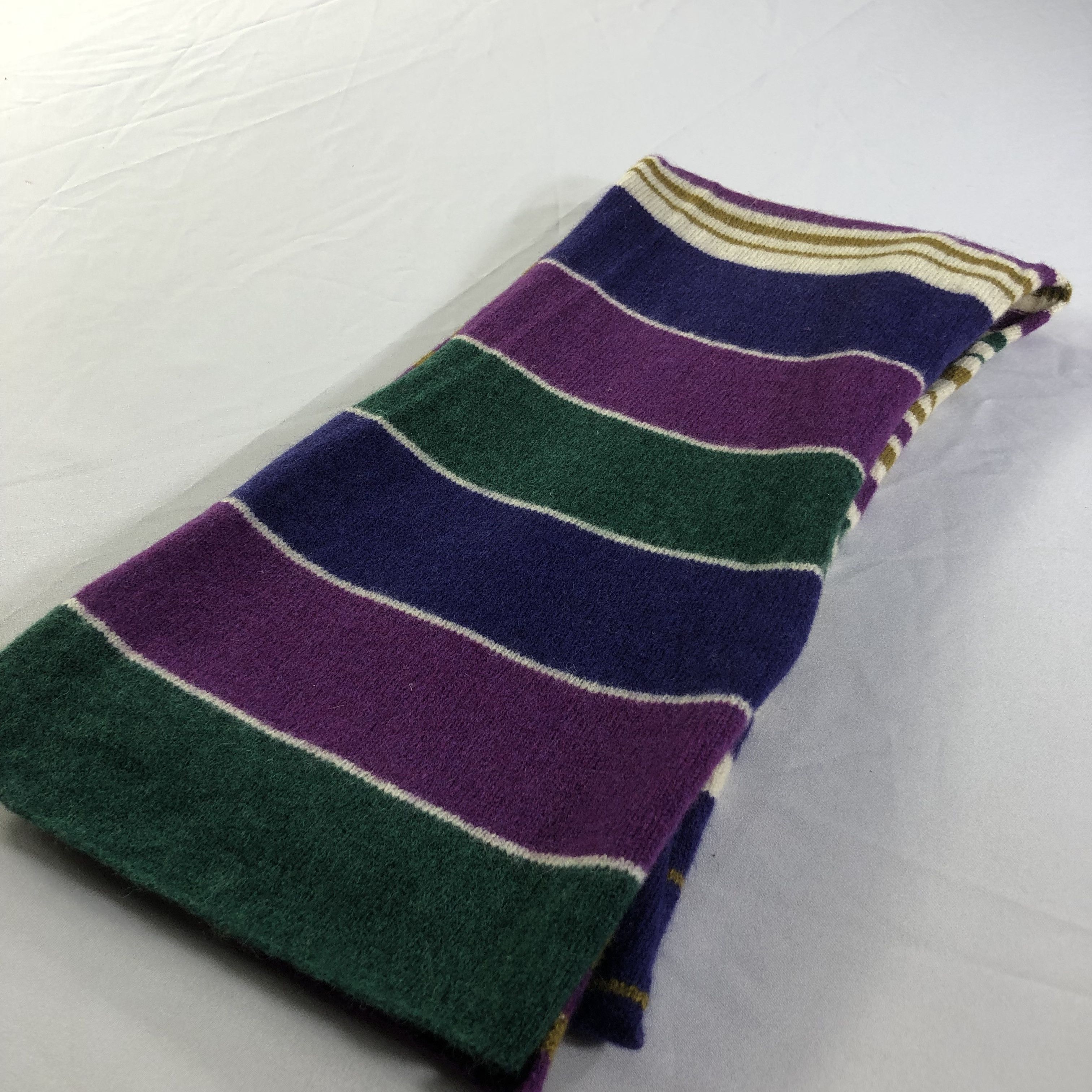 Charles Jourdan Charles Jourdan Striped Wool Scarf Muffler V1419 Size ONE SIZE - 3 Thumbnail