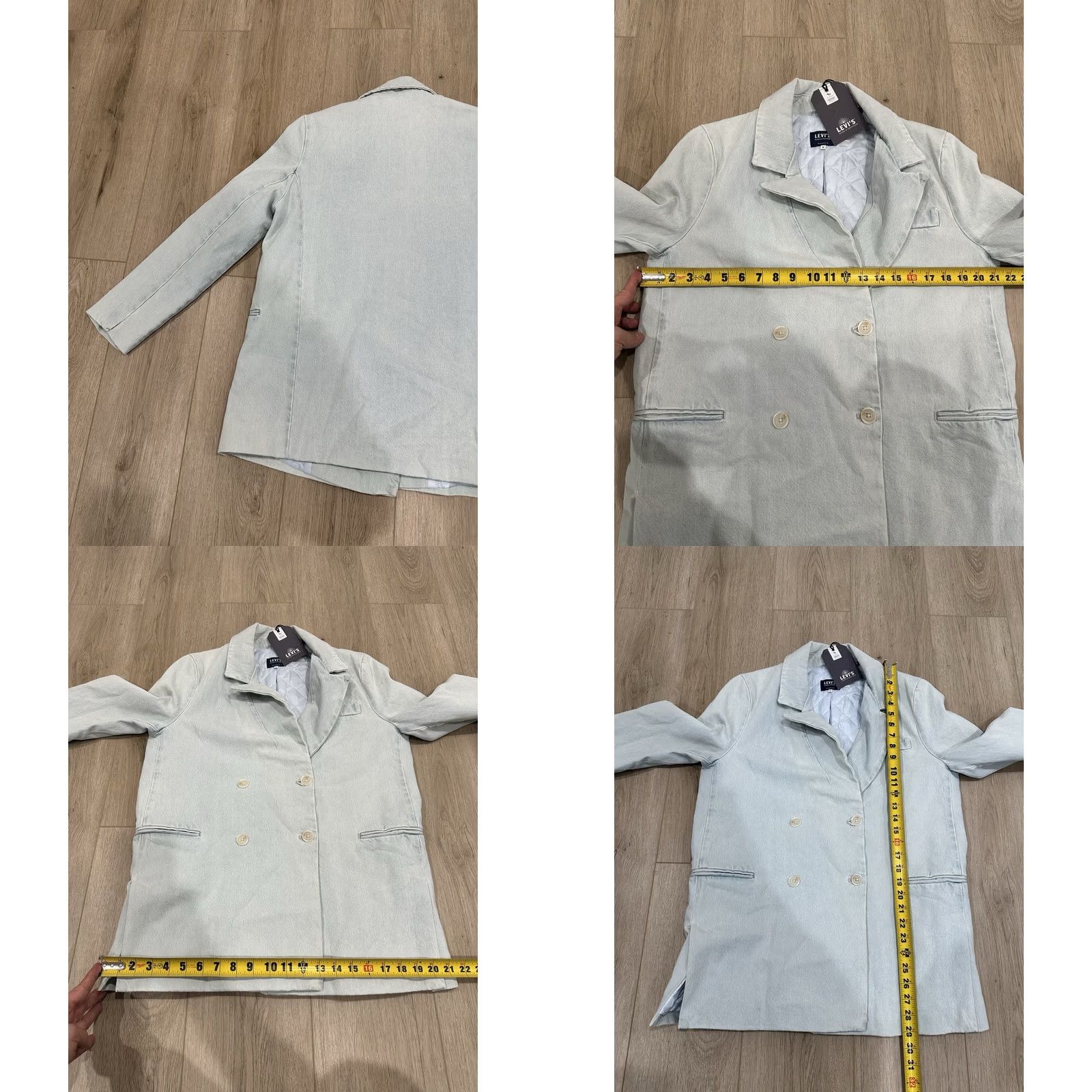 Levi's NWT Levi’s Made & Crafted Light Wash Denim Women’s Jacket Blazer Double Breast M Jacket Women Blue 80s Vintage N/A Size M / US 6-8 / IT 42-44 - 9 Thumbnail
