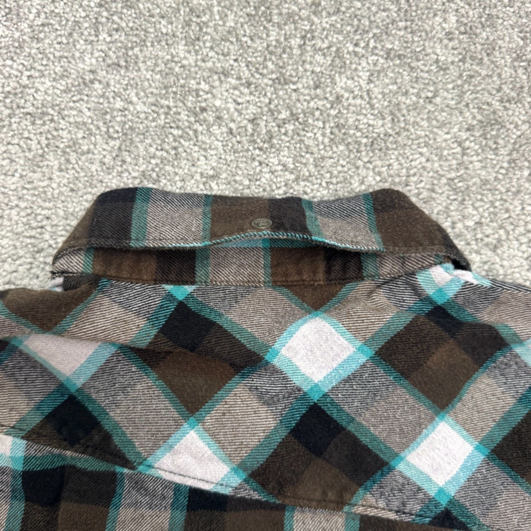 Vans VANS Shirt Men Small S Brown Teal Plaid Cotton Flannel Button-Up Vintage: Fall Collection 2010 Casual Streetwear Size US S / EU 44-46 / 1 - 4 Thumbnail