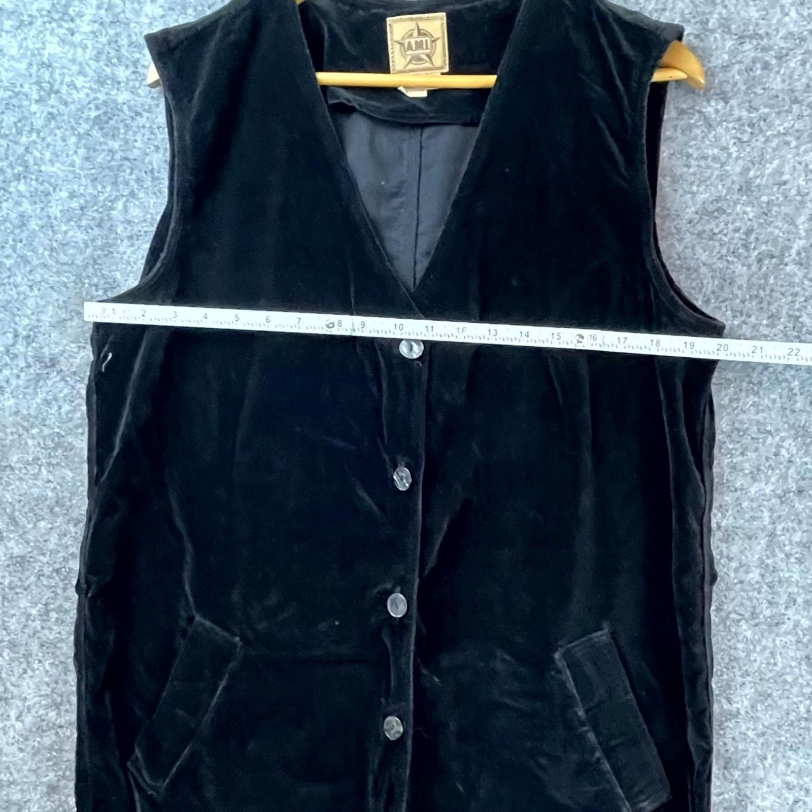 AMI A.M.I. Velvet Dress Large Black Y2K 90s Grunge Dark Academia Size L / US 10 / IT 46 - 3 Thumbnail