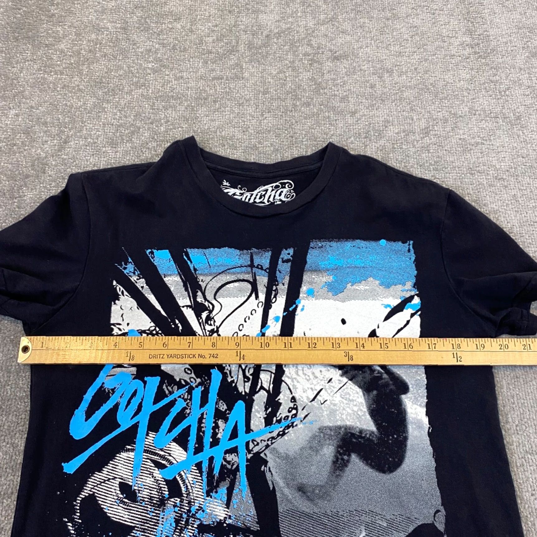 Gotcha GOTCHA Shirt Mens Medium Black Blue Graphic T Tee Surfing Windsurf Beach Skating Size US M / EU 48-50 / 2 - 5 Thumbnail