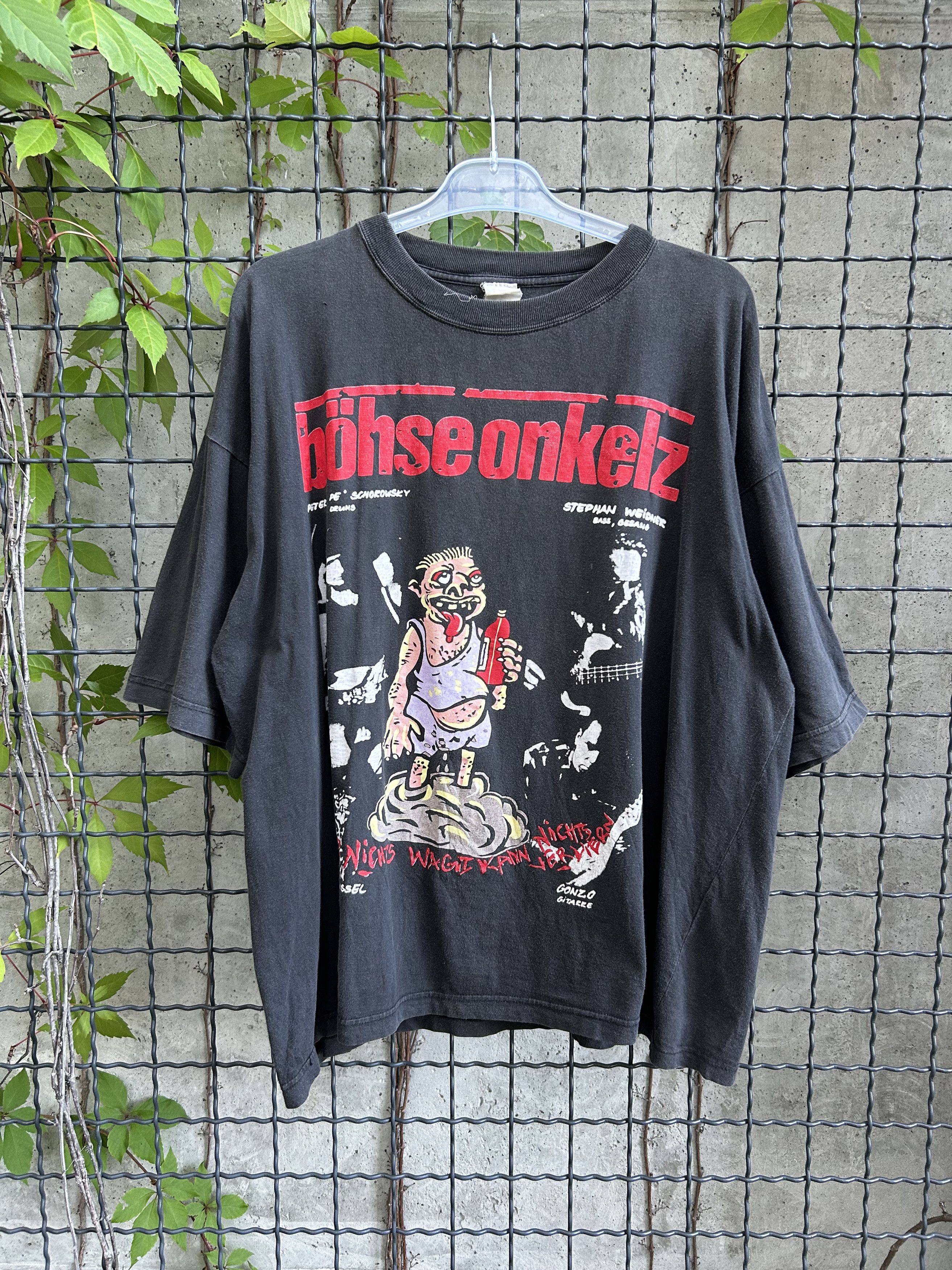 Band Tees × Vintage Vintage 90s Böhse Onkelz Rock Band Graphic T-shirt Size US XL / EU 56 / 4 - 1 Thumbnail