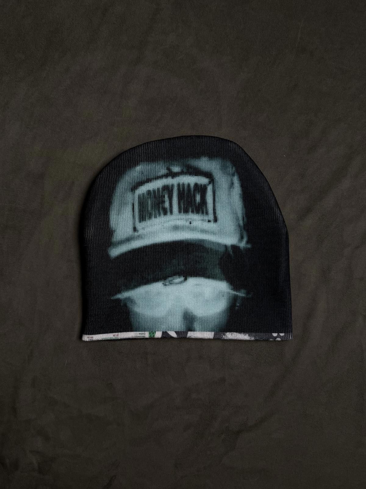 Other Reversible Cyberpunk Graphic No Cuff Knit Black Beanie Hat Size ONE SIZE - 9 Thumbnail