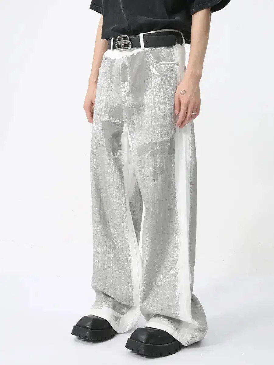 Japanese Brand Retro loose straight leg casual jeans Size US 32 / EU 48 - 2 Thumbnail