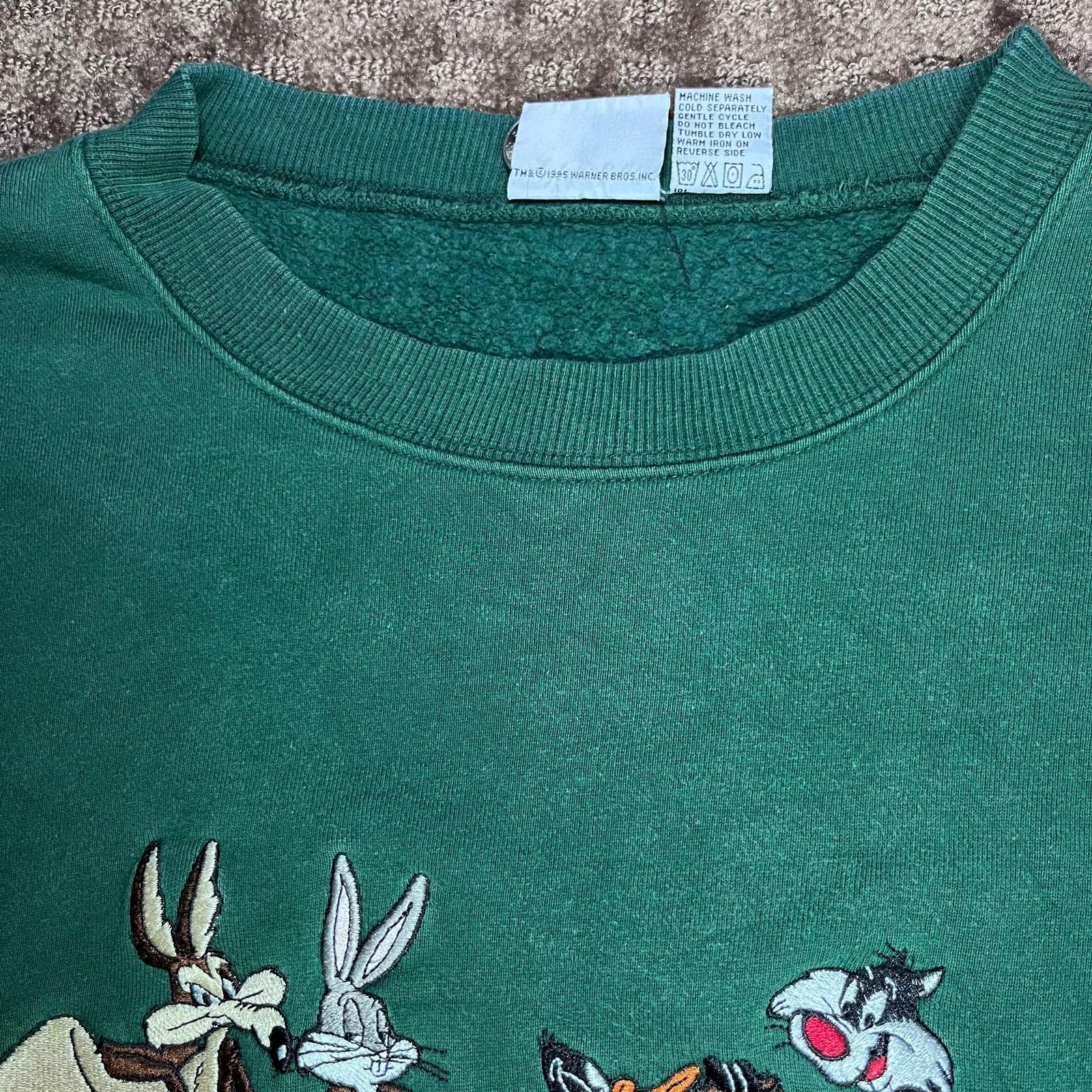 Other 🟢 Looney Tunes Embroidered Sweatshirt – Size L Size L / US 10 / IT 46 - 3 Thumbnail
