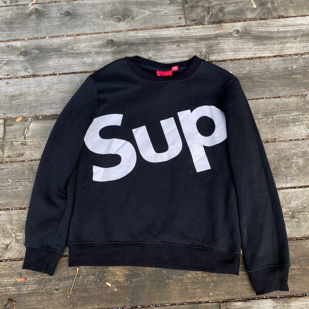 Supreme FW13 Supreme Sup Logo Crewneck Sweater Black Box Logo Large Size US L / EU 52-54 / 3 - 3 Thumbnail