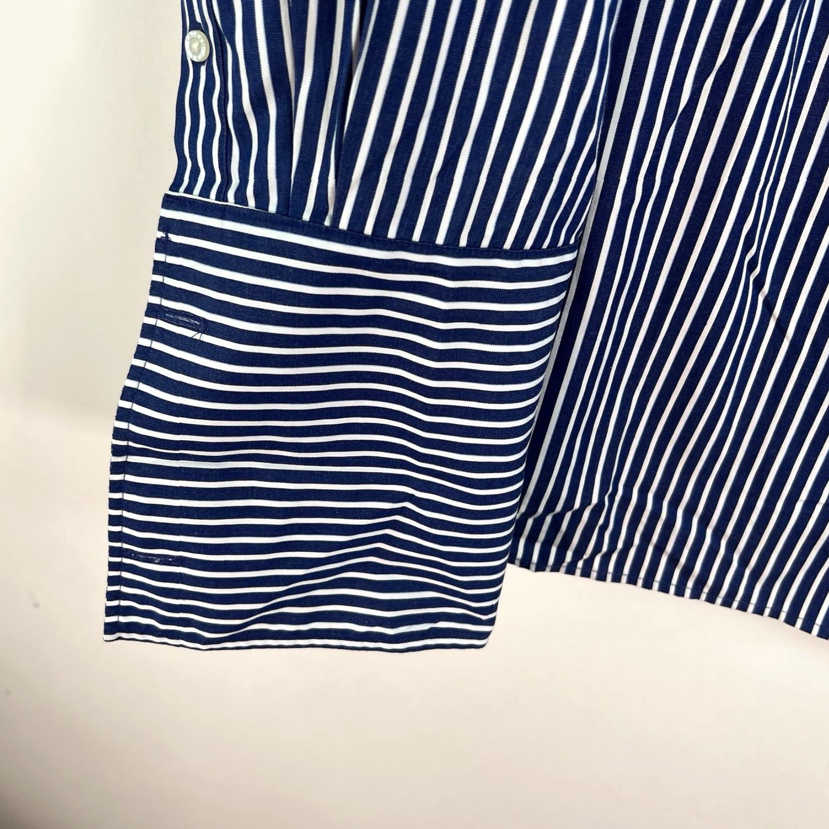 Ralph Lauren VINTAGE Lauren Ralph Lauren Dress Shirt Men 3XL Long Sleeve Striped Blue Cotton Formal Size US XXL / EU 58 / 5 - 4 Thumbnail