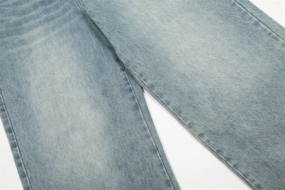 Japanese Brand × Jean Retro punk washed men's asymmetric waist jeans Size US 32 / EU 48 - 5 Thumbnail