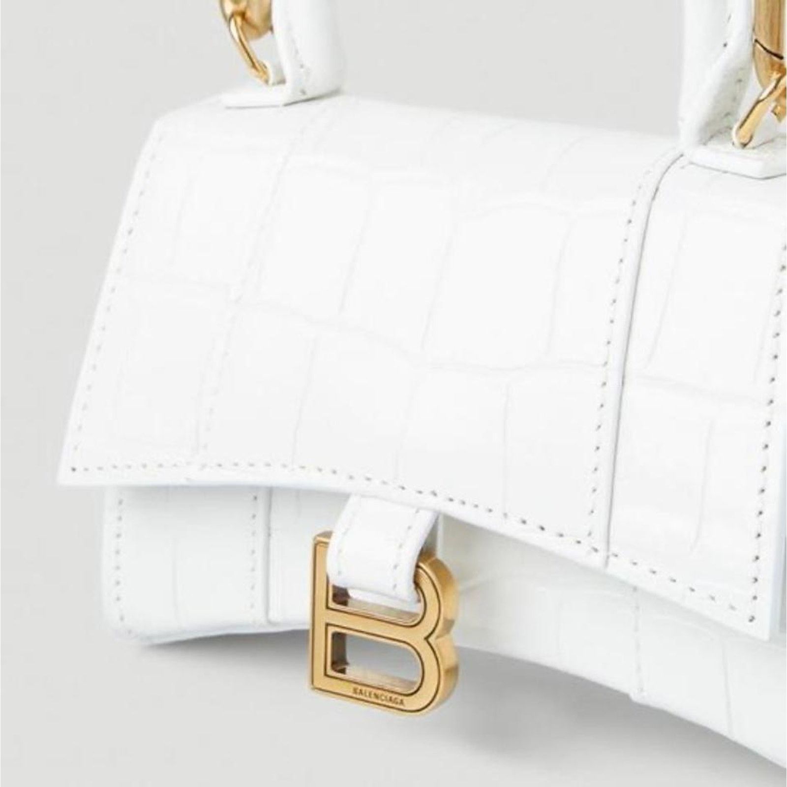 Balenciaga Hourglass Nano crocodile effect leather crossbody bag Size ONE SIZE - 4 Thumbnail