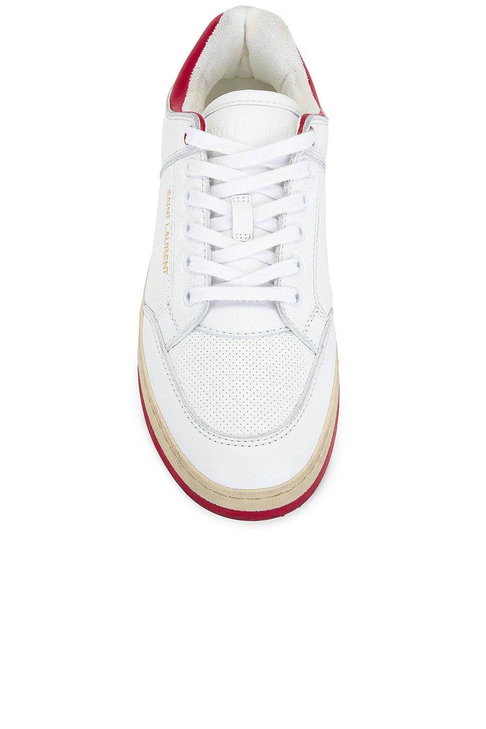 Saint Laurent Paris o1bcso1str1225 SL/61 Sneakers In Grained Leather in White Size US 7.5 / IT 37.5 - 4 Thumbnail