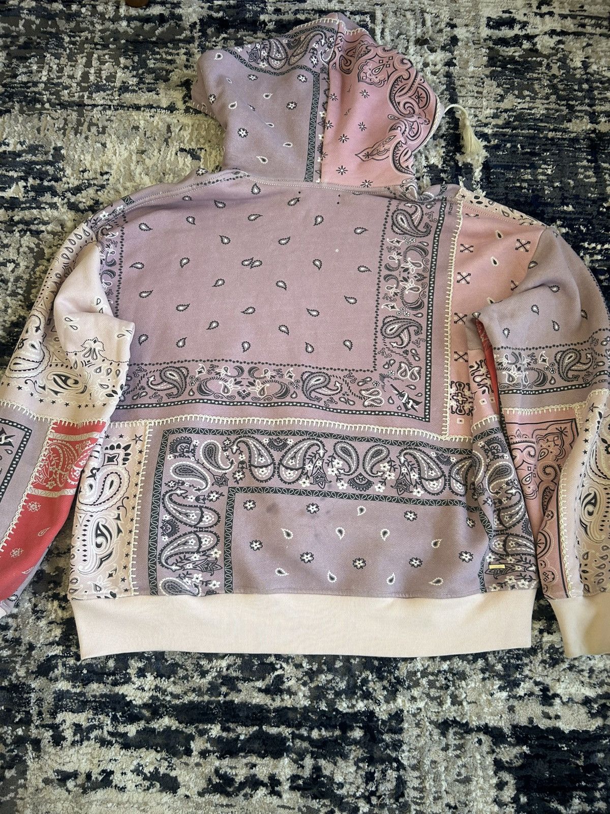 Amiri Amiri Oversized Bandana Patchwork Hoodie Size US S / EU 44-46 / 1 - 9 Thumbnail