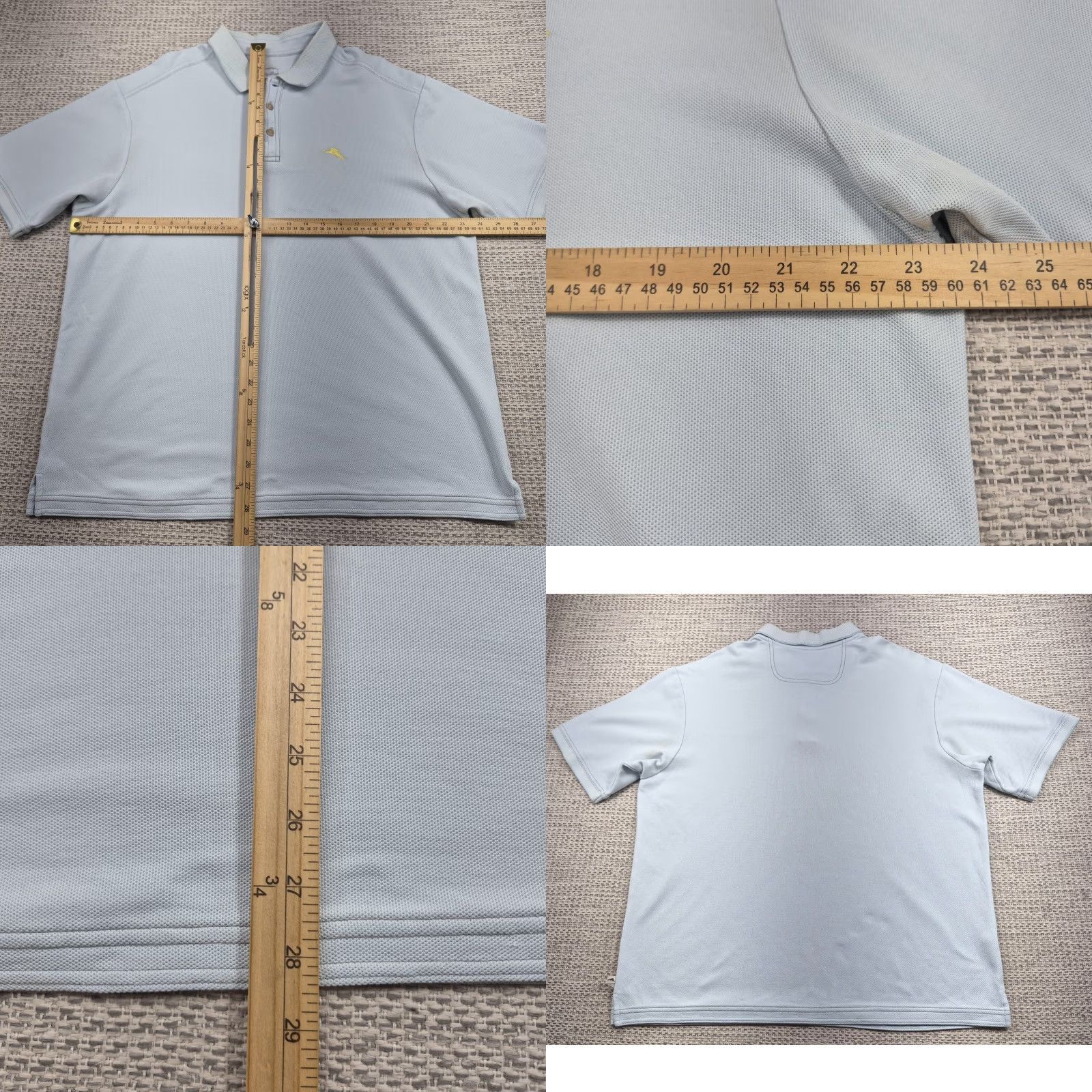 Tommy Bahama Tommy Bahama Relax Polo Shirt Mens XL Blue Solid Pique Knit Short Sleeve Golf Polo Shirt Relaxed Beach Classic Logo Mens XL Blue Size US XL / EU 56 / 4 - 8 Thumbnail