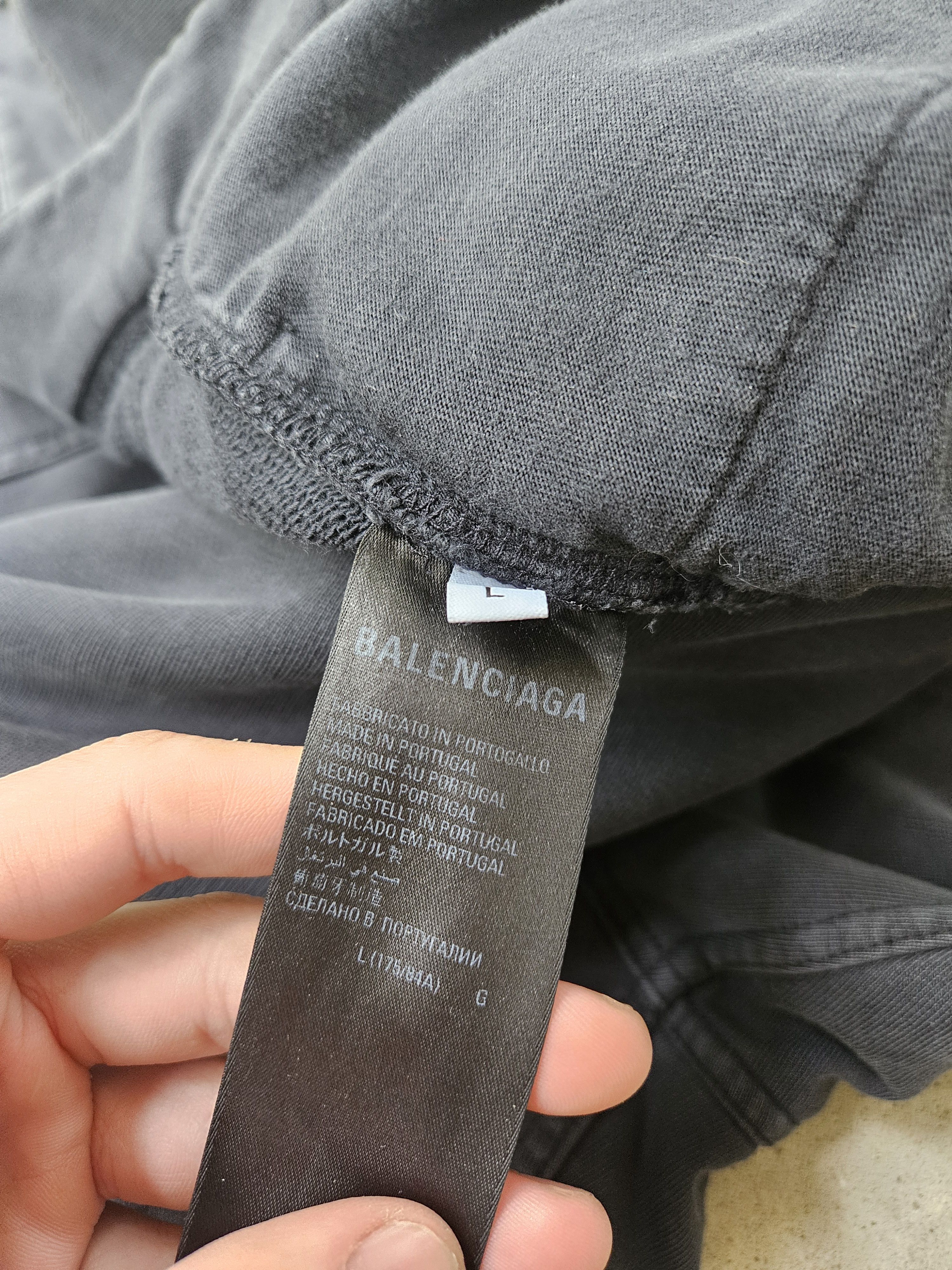 Balenciaga FW22 Gray Trompe-l'œil Denim Print Sweatpants Size US 40 / EU 56 - 11 Thumbnail