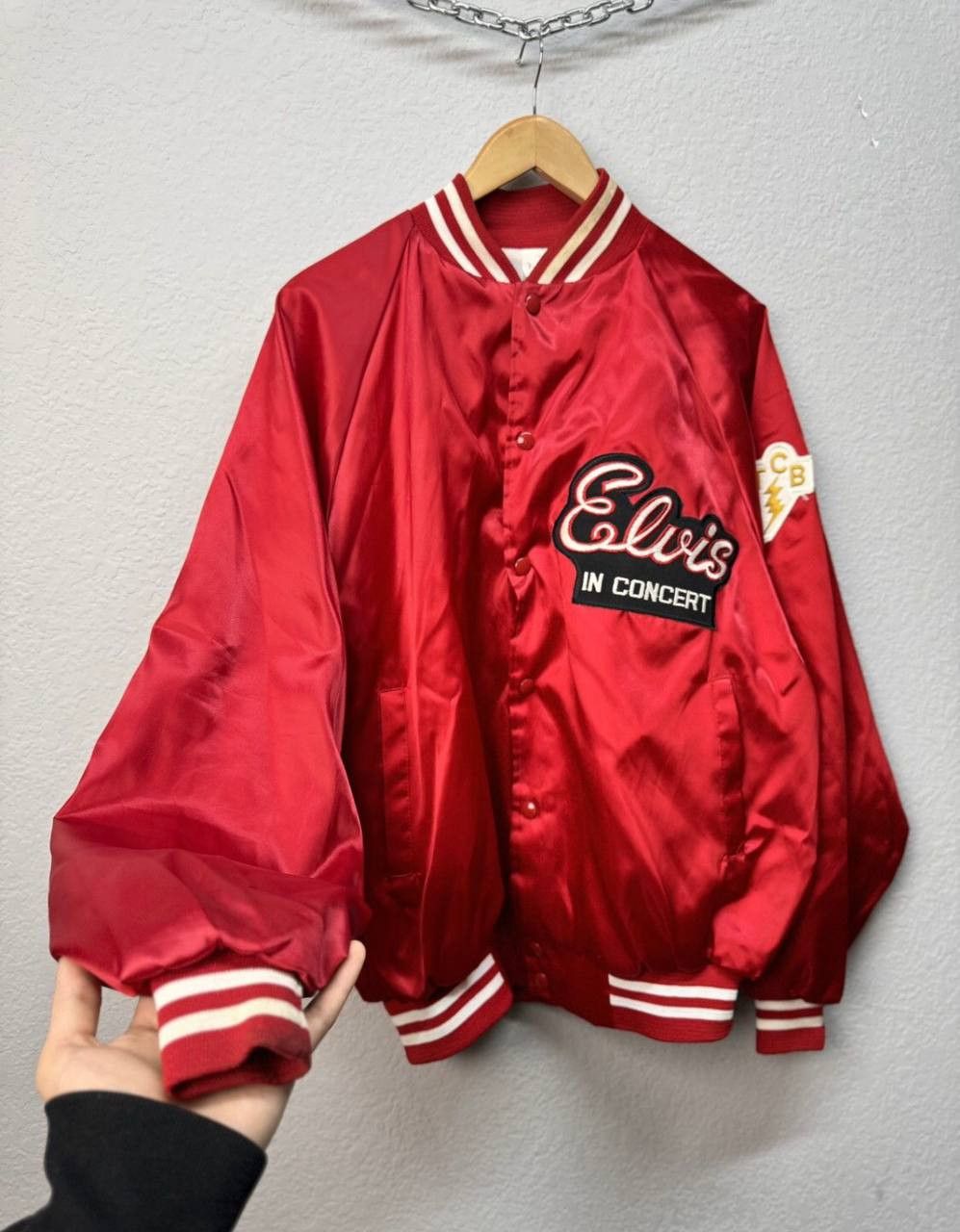 Japanese Brand × Vintage Vintage Elvis in Concert Satin Souvenir Jacket 1970s VTG Size US L / EU 52-54 / 3 - 14 Thumbnail
