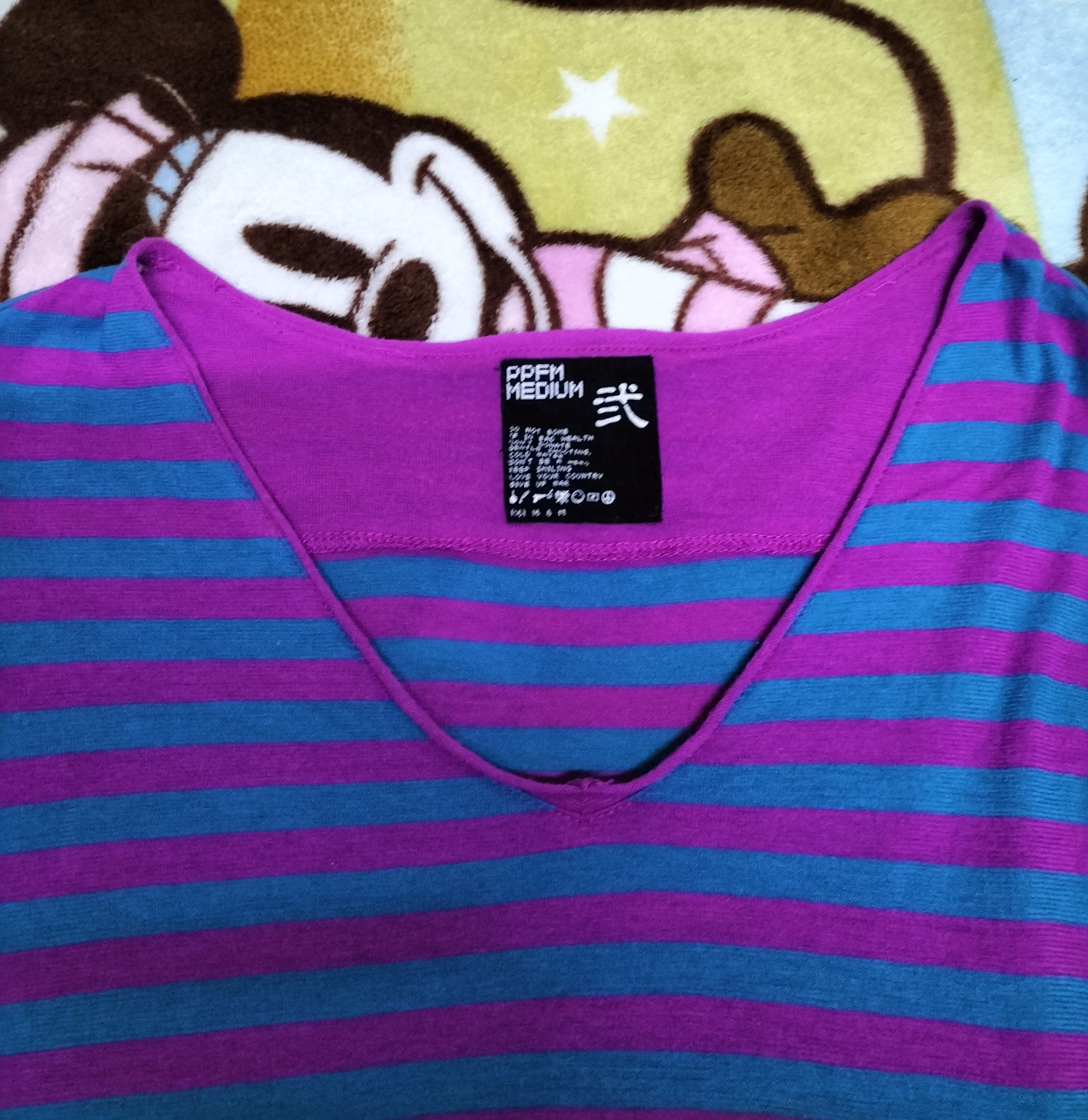 Japanese Brand PPFM stripes shirt crazy colour Size M / US 6-8 / IT 42-44 - 3 Thumbnail