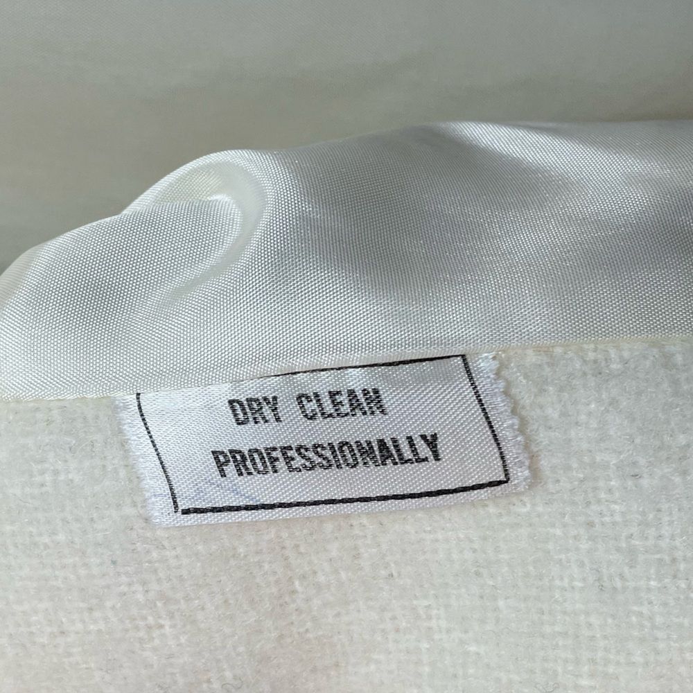 Vintage Vtg Cream Wool Blend Open Front Coat XL Size XL / US 12-14 / IT 48-50 - 3 Thumbnail
