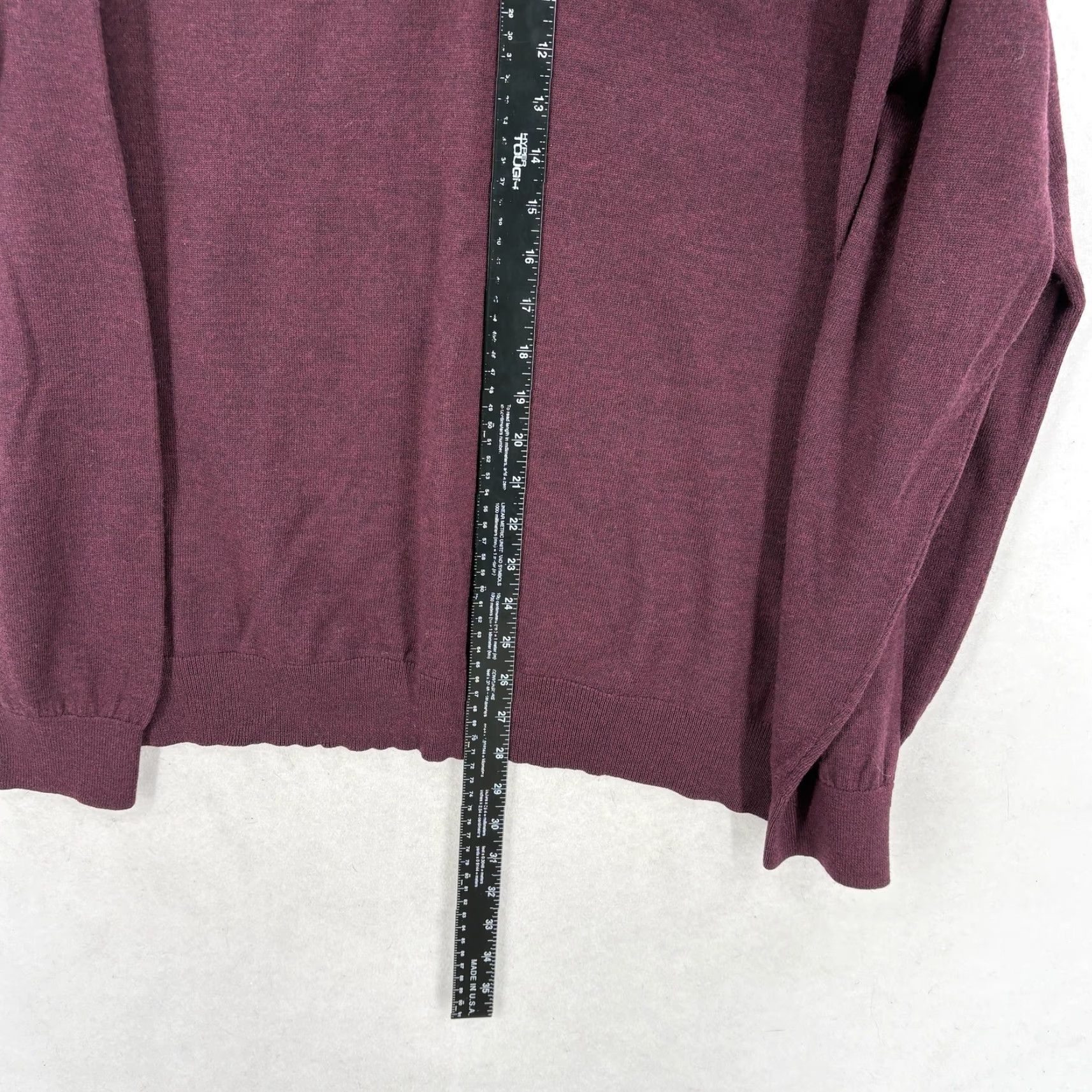 UNTUCKit UNTUCKit Sweater Mens 2XL Purple Merino Wool Henley Knit Pullover Crew Neck Casual Festive Modern Look Size US XXL / EU 58 / 5 - 7 Thumbnail