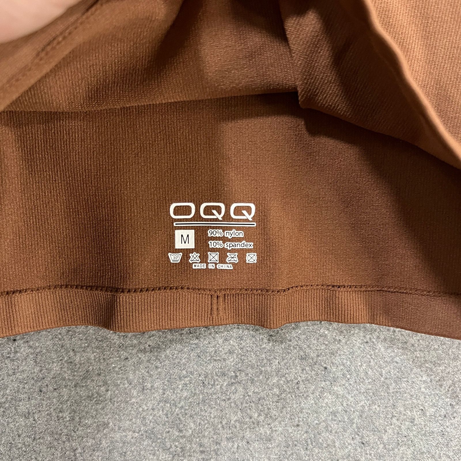 Other OQQ 2 PC Crop Long Sleeve Top and Short Bottom Brown Size M / US 6-8 / IT 42-44 - 3 Thumbnail