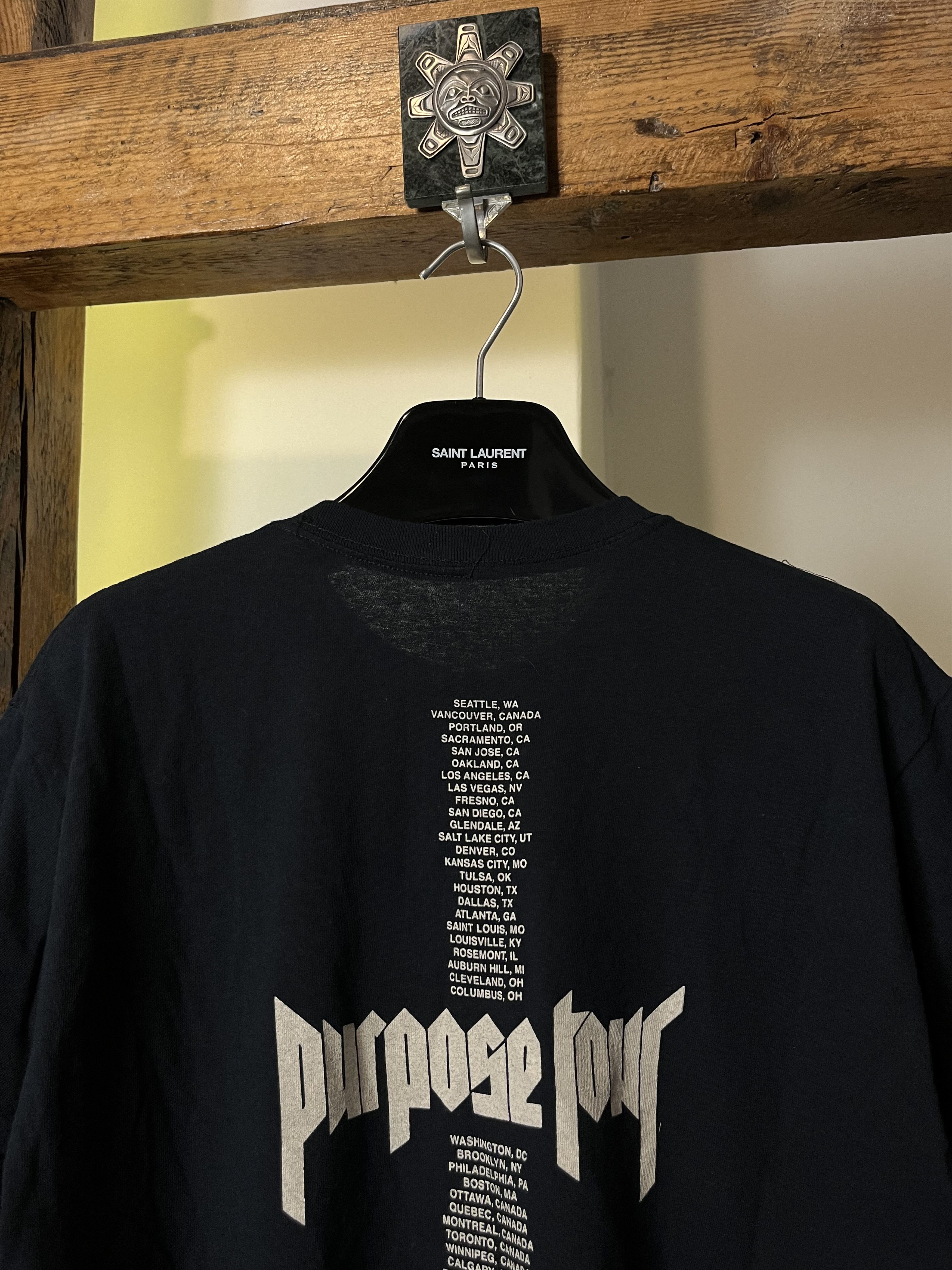 Band Tees × Justin Bieber Justin Bieber Purpose Tour T Shirt Big Face Logo Size S Size US M / EU 48-50 / 2 - 6 Thumbnail