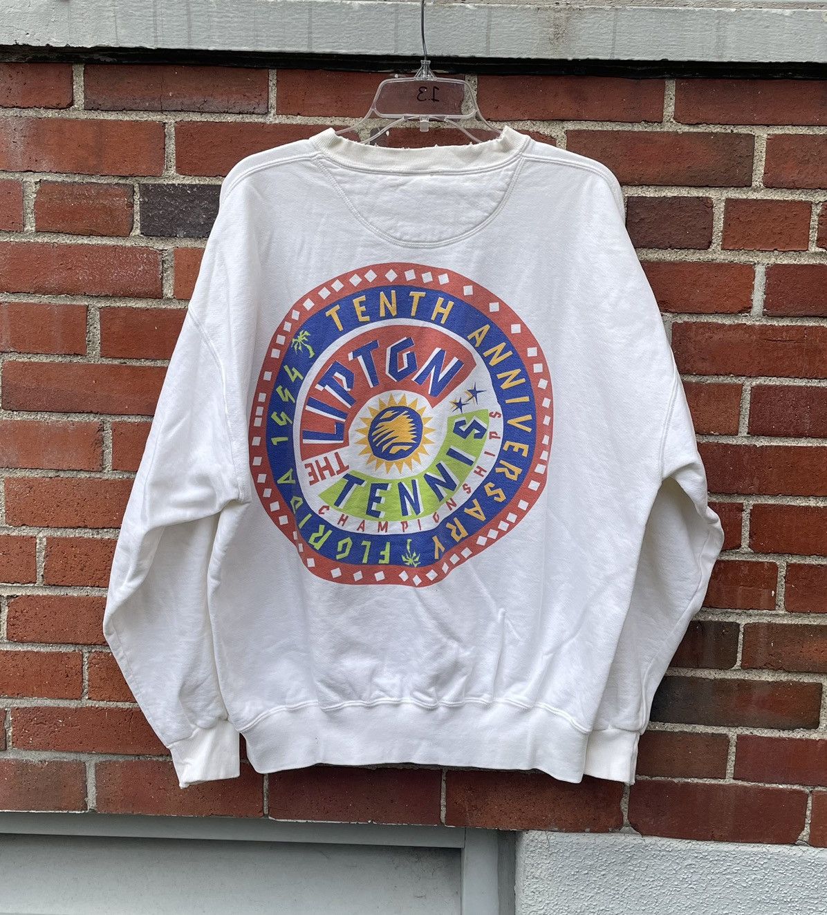 Nike Rare VTG Nike Grey Tag Lipton Tennis Championship Sweatshirt Size US XL / EU 56 / 4 - 11 Thumbnail
