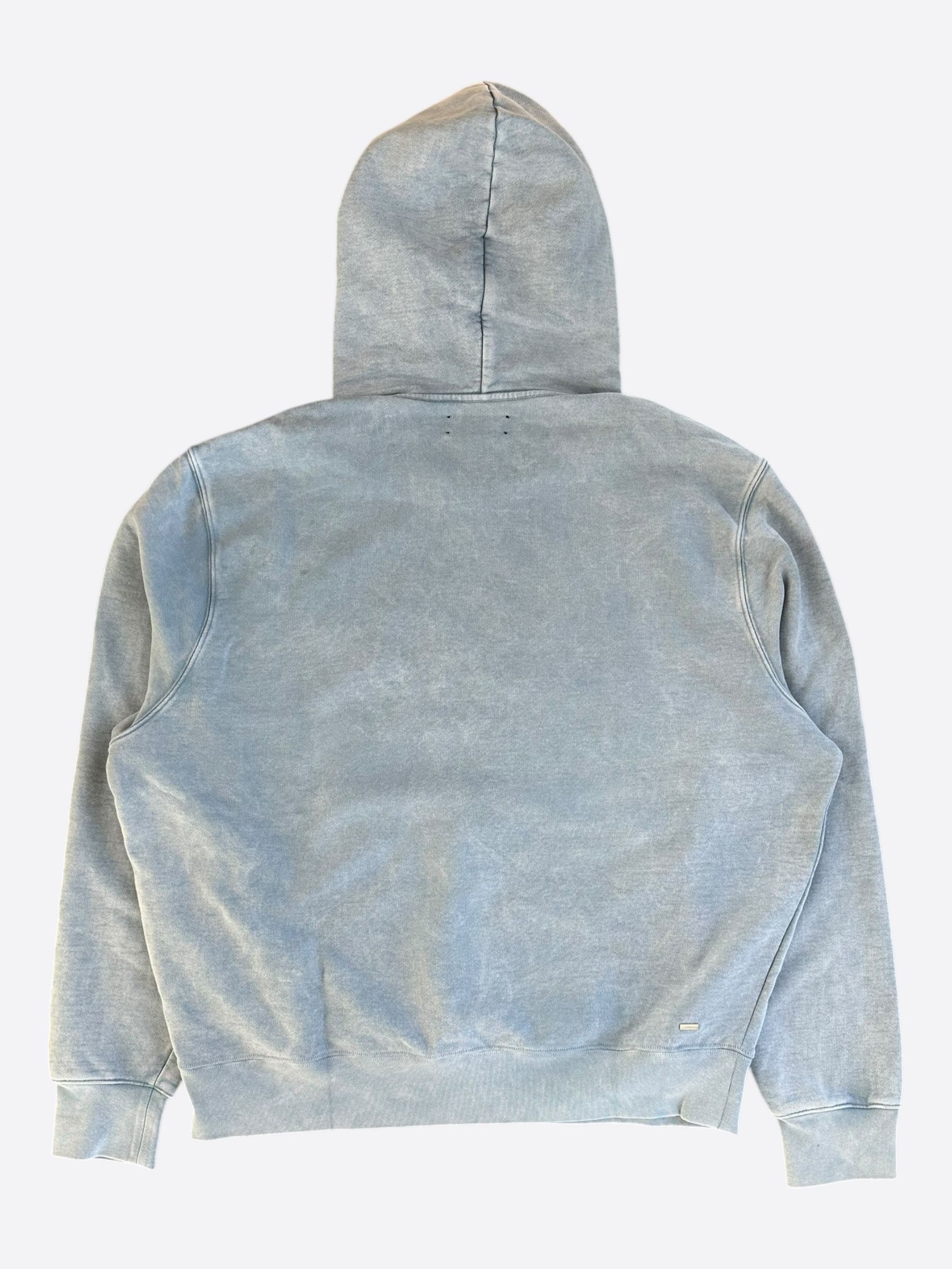 Amiri Amiri Faded Blue & White Fliligree Logo Hoodie Size US XS / EU 42 / 0 - 2 Thumbnail