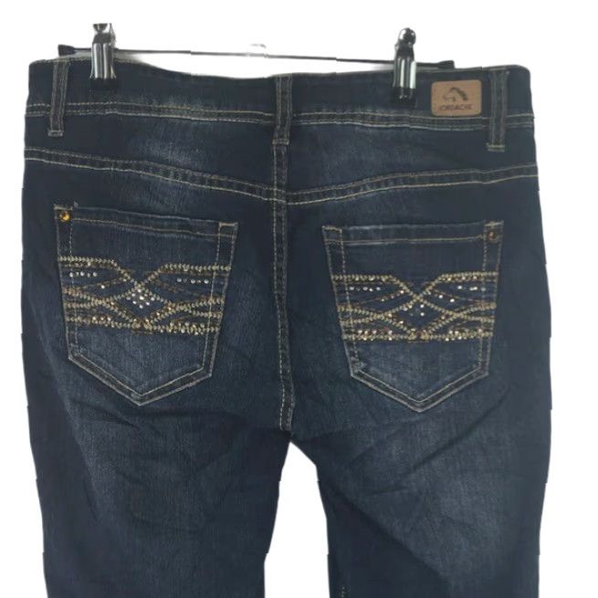 Jordache Jordache Women's Bootcut Jeans Size 4 Blue Denim Low Rise 32x32 Regular Fit Size 27" / US 4 / IT 40 - 4 Thumbnail