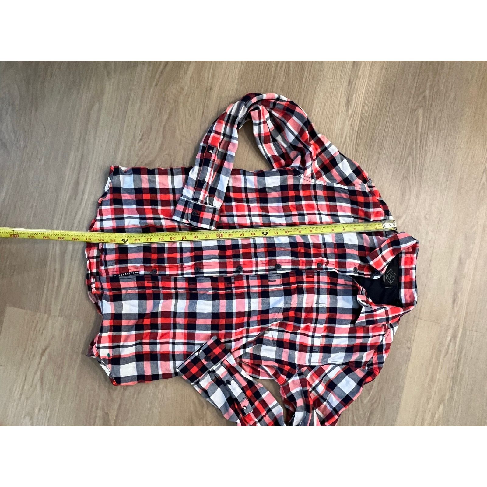 Scotch & Soda Scotch & Soda Shirt Men's Medium Orange/Red Plaid Size US L / EU 52-54 / 3 - 3 Thumbnail