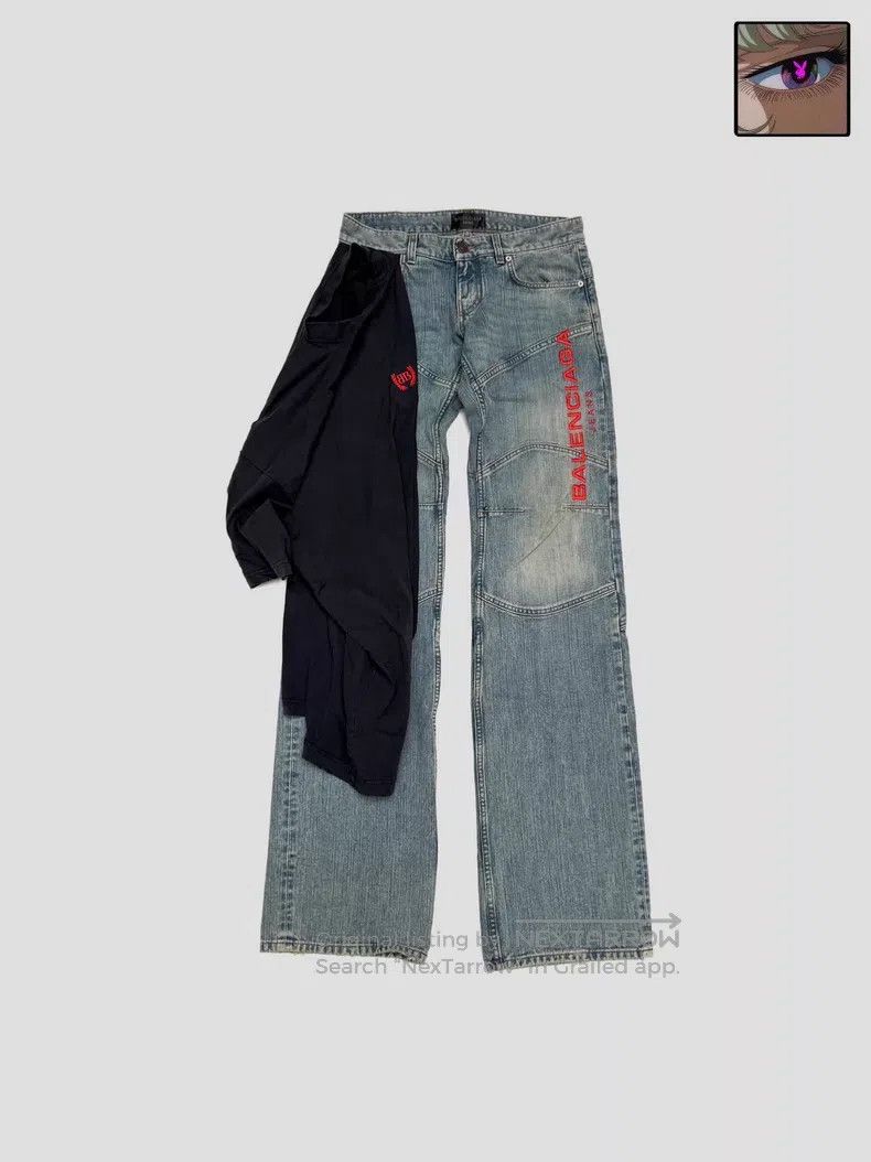 Balenciaga Balenciaga size XS Low-rise slim fit destructed design jea Size US 27 - 1 Thumbnail