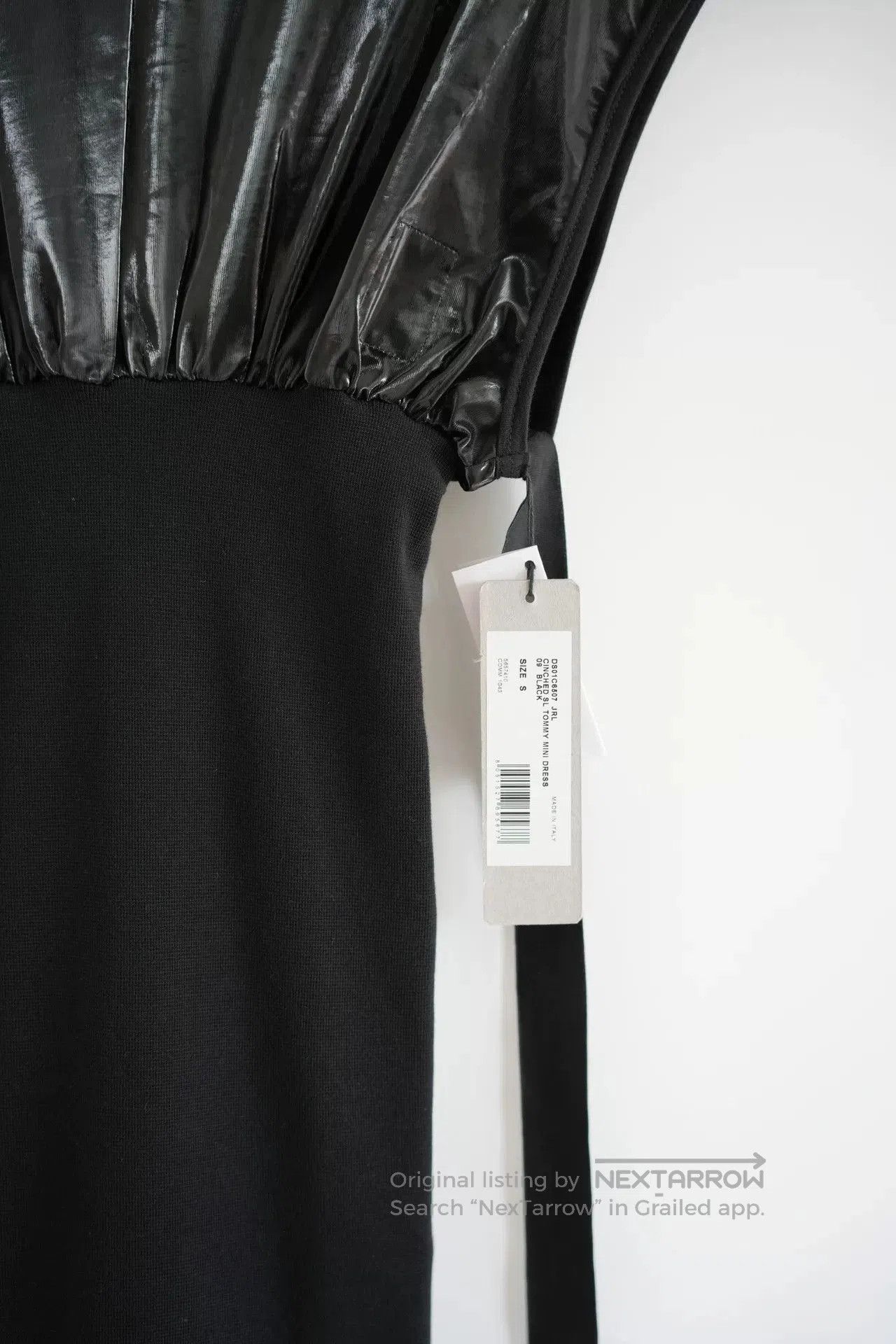 rick owens black structured dress.