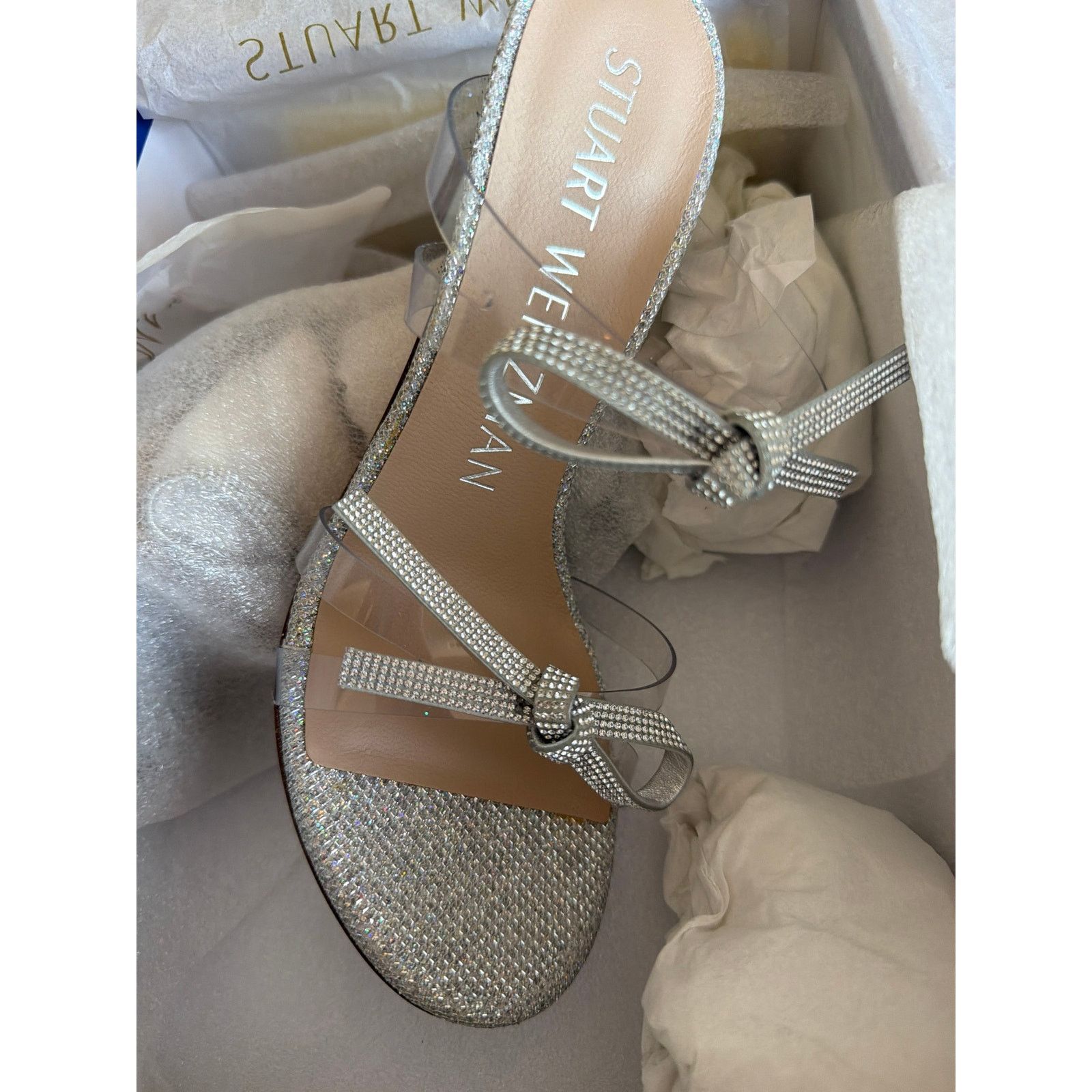 Stuart Weitzman New Stuart Weitzman clear rhinestone bow heels sz 6 Size US 6 / IT 36 - 9 Thumbnail