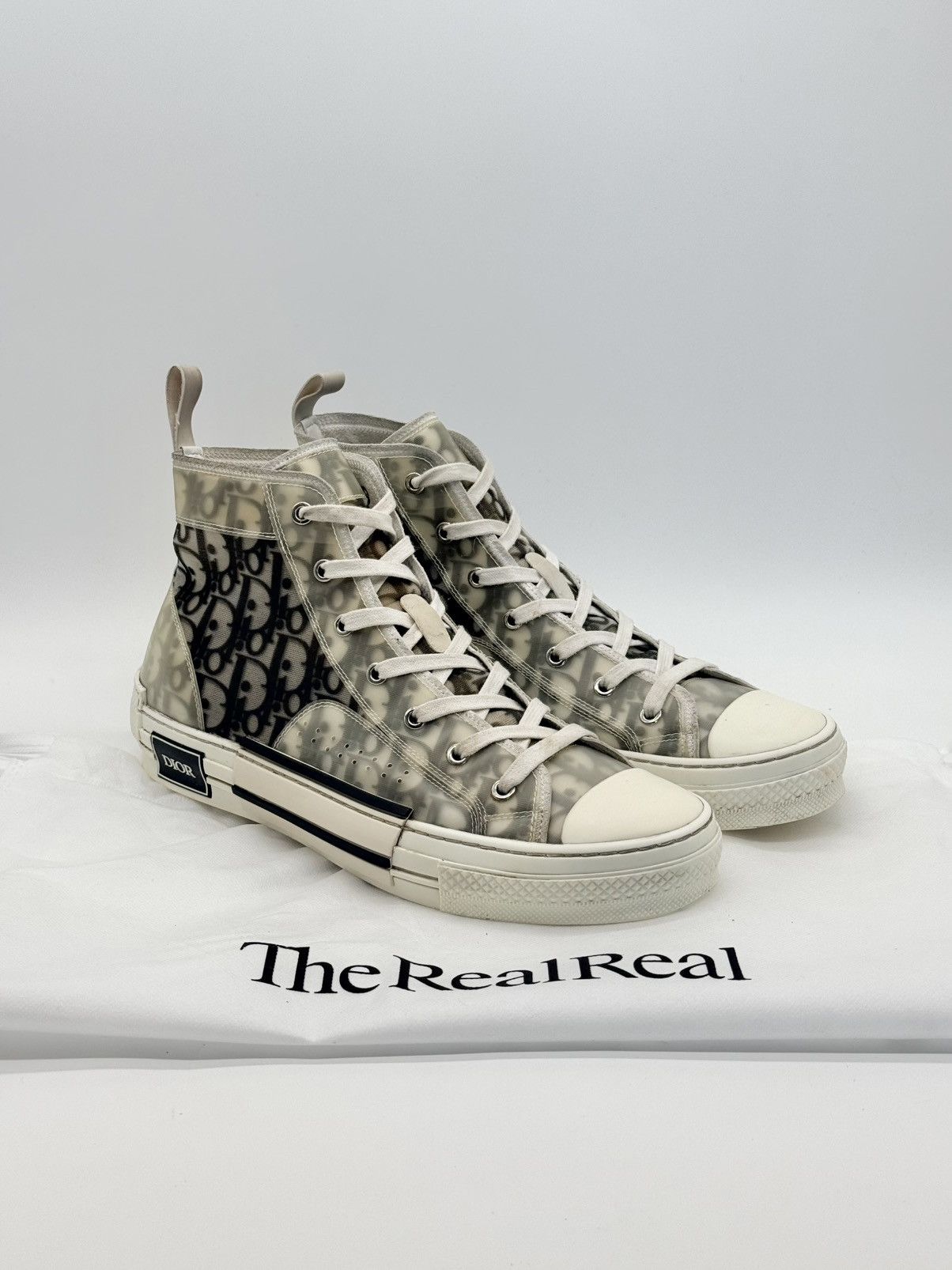 Dior Size 10 - Dior B23 High Dior Oblique White Size US 10 / EU 43 - 1 Thumbnail