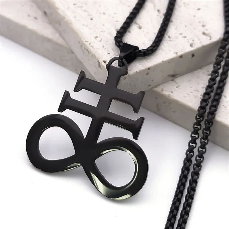 Jewelry Satan Cross Pendant Charms Necklace Emblem Talisman Size ONE SIZE - 3 Thumbnail