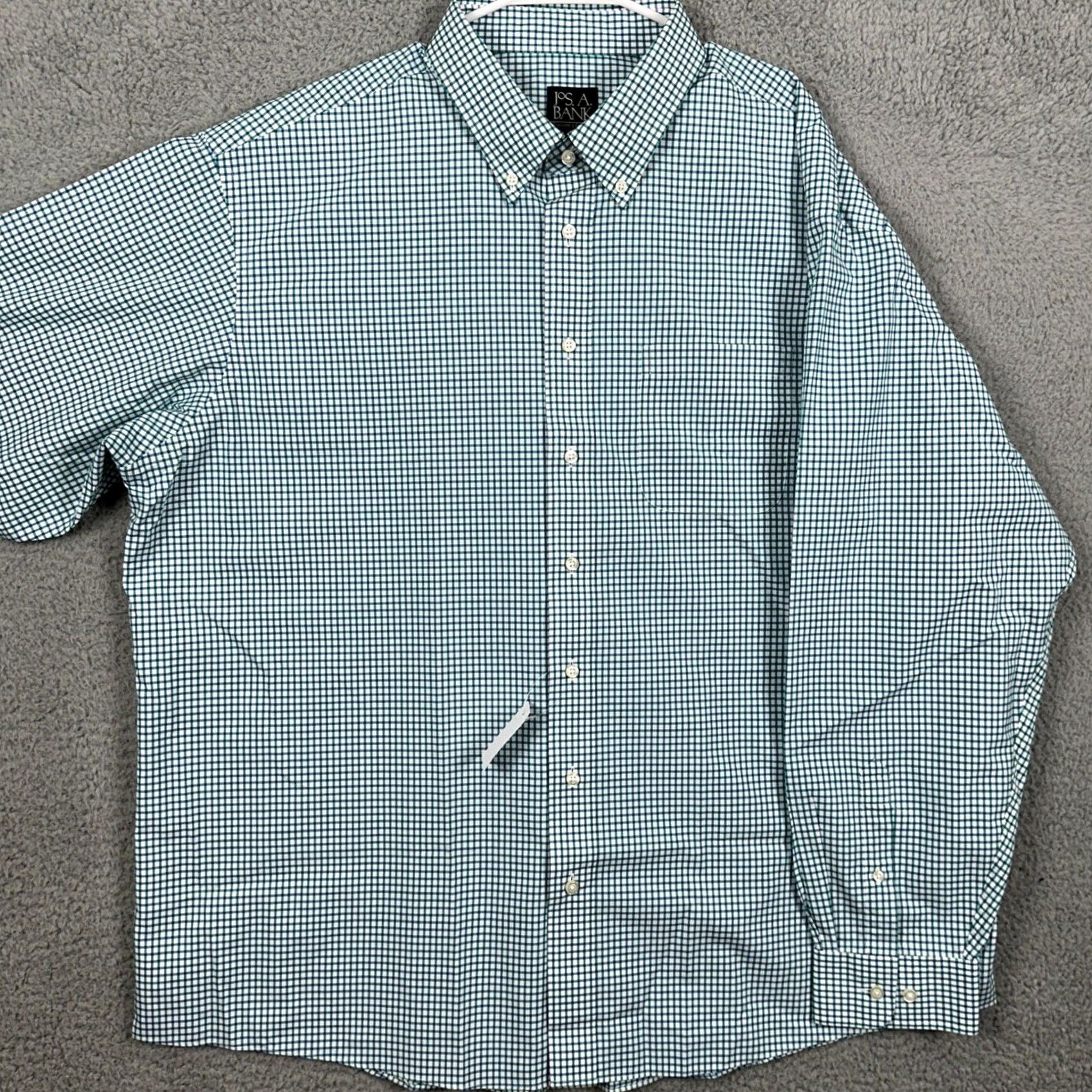 Jos. A. Bank Jos. A. Bank Travelers Collection Shirt Button Down Men 2XL White Blue Plaid NEW Size US XXL / EU 58 / 5 - 2 Thumbnail