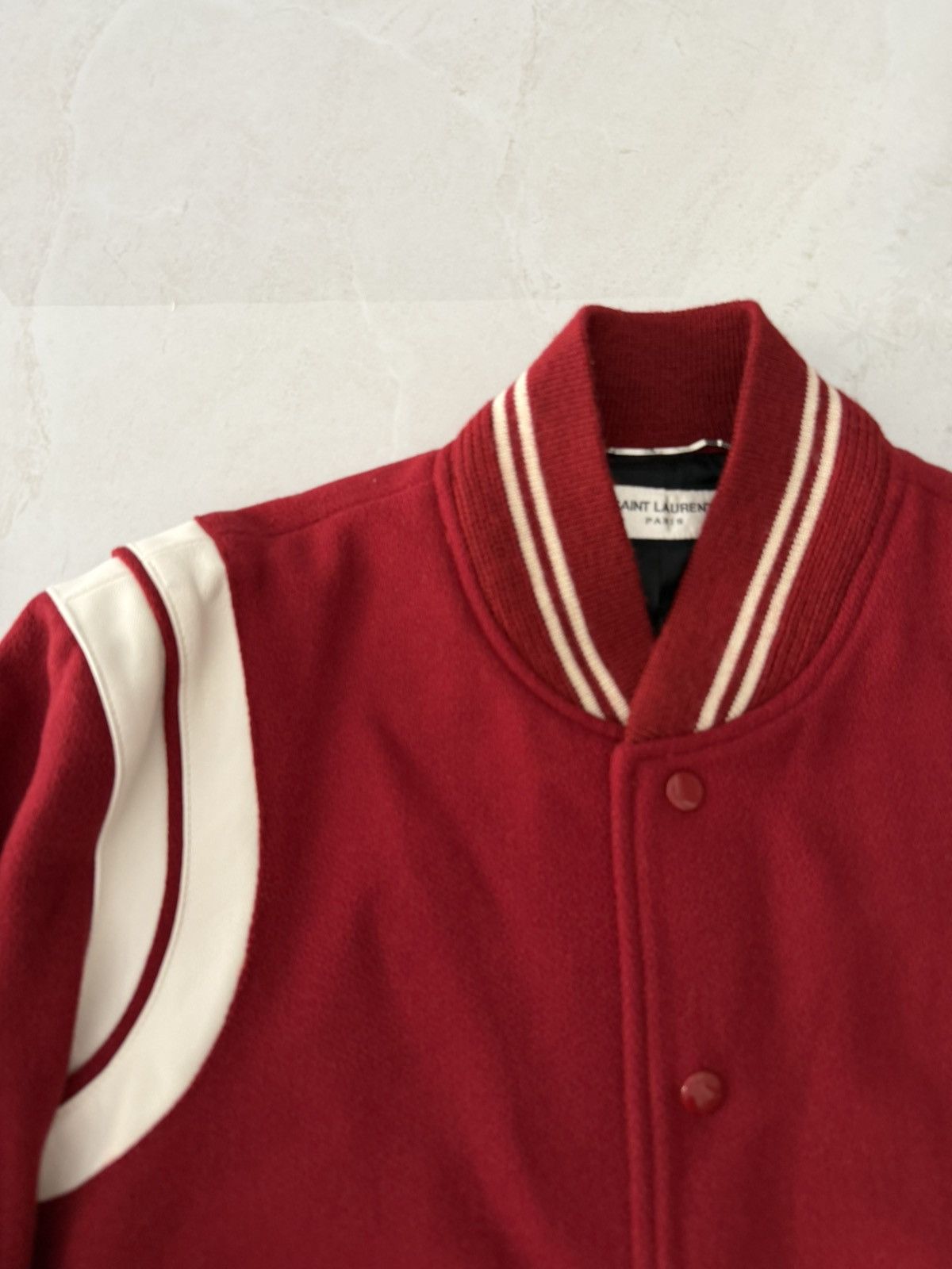Saint Laurent Paris Saint Laurent Paris Teddy Rare Red 🩸 Jacket Sz. 52 Size US L / EU 52-54 / 3 - 2 Thumbnail