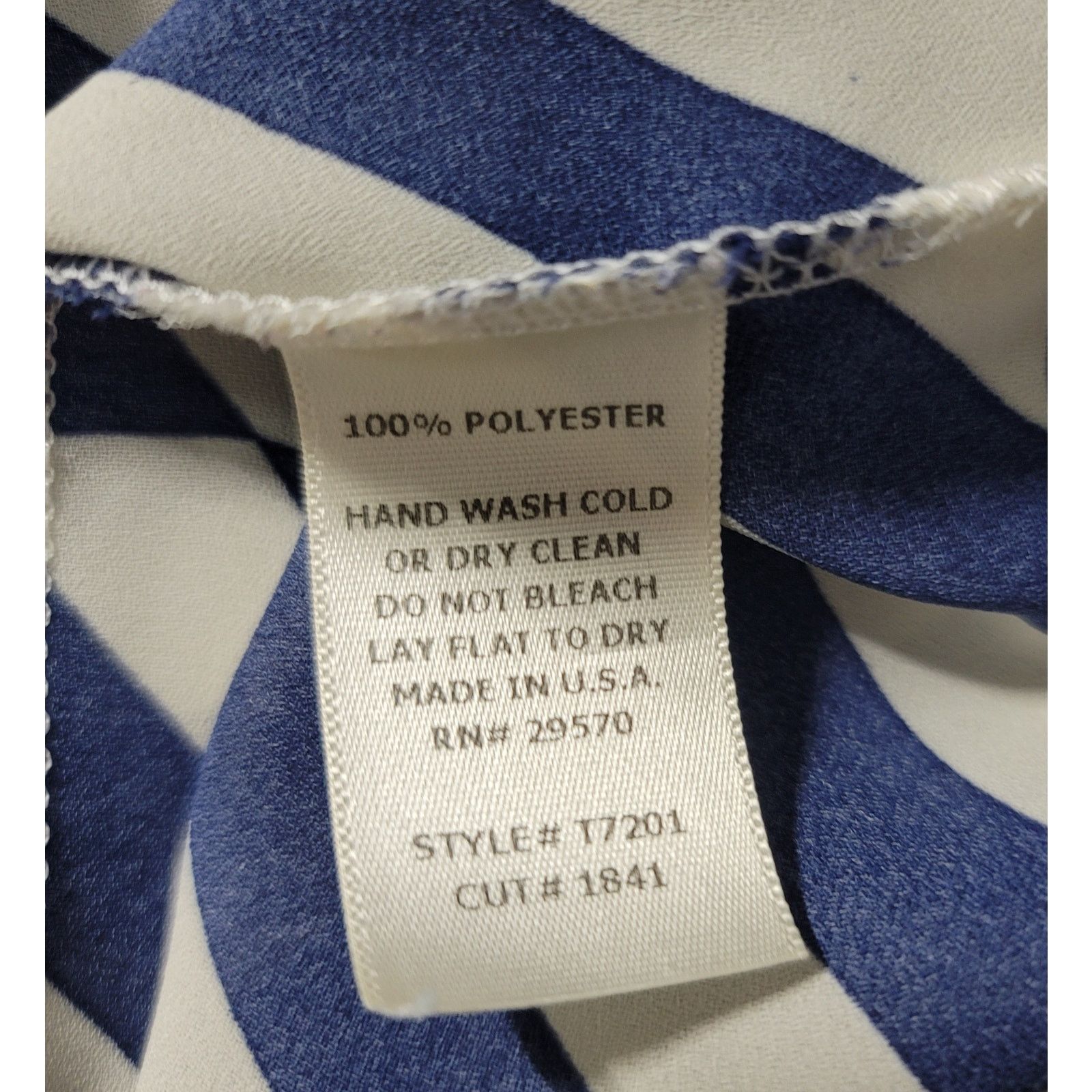 Other Whisper Blue White Geo Print Sheer Top Small Lightweight Size S / US 4 / IT 40 - 4 Thumbnail